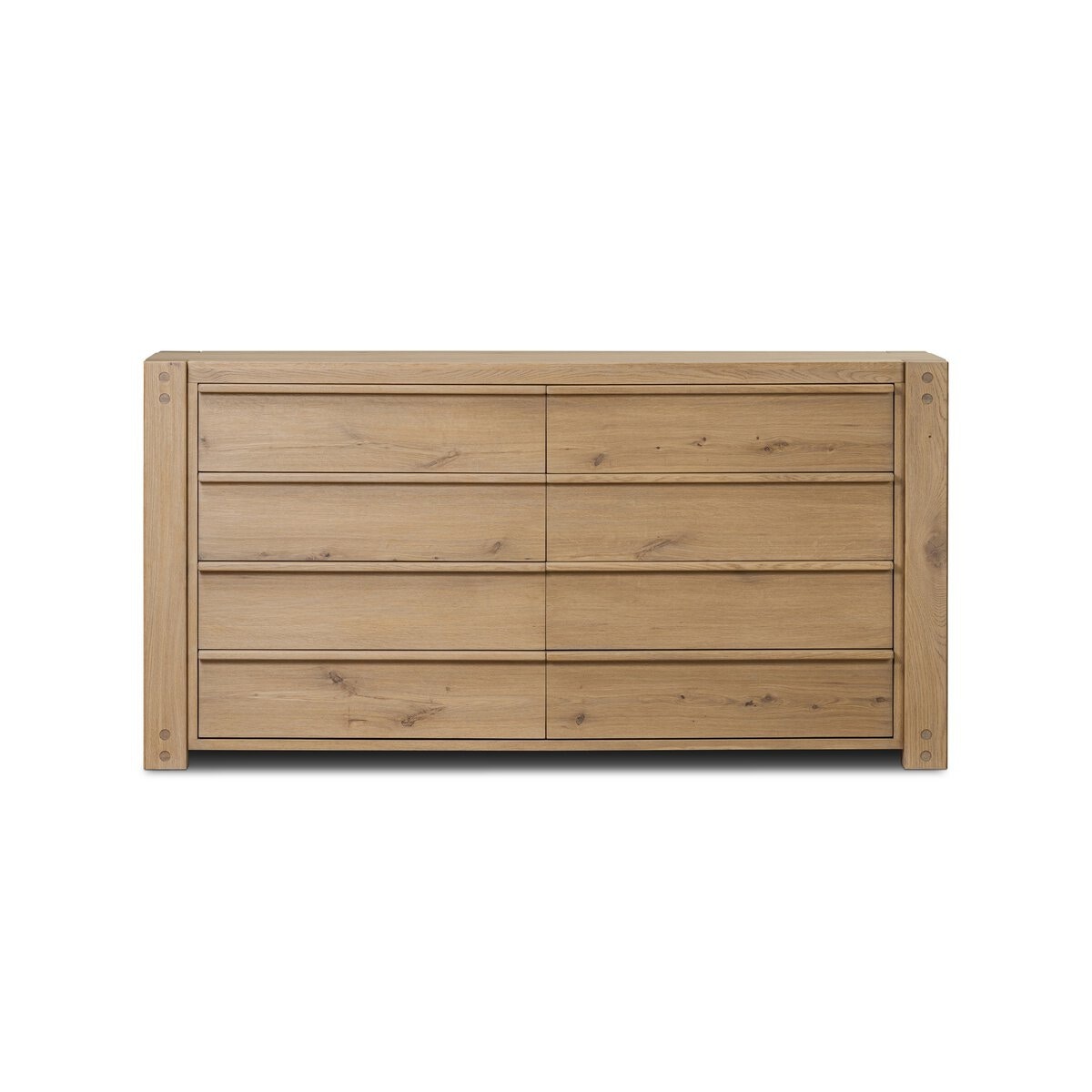 Four Hands Furniture Emmer 8 Drawer Dresser-Aged Smoked Oak-Aged Smoked Oak Veneer 249396-002