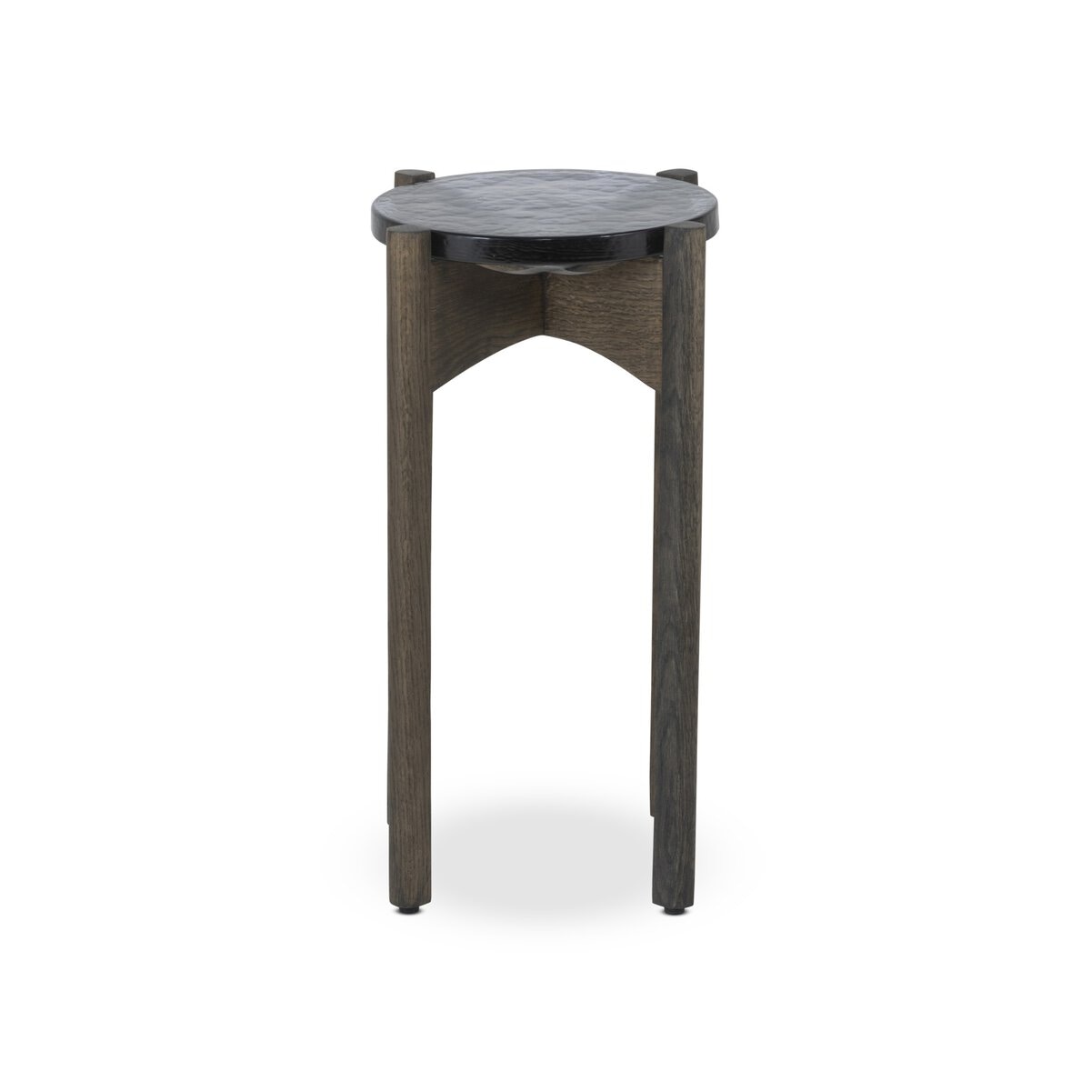 Four Hands Furniture Relo End Table-Grey Cast Glass-Light Tobacco Oak 249440-003