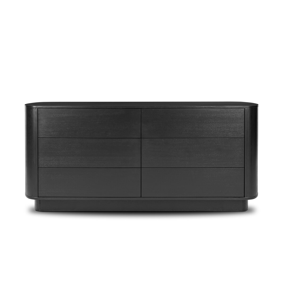 Four Hands Furniture Paden 6 Drawer Dresser-Aged Black Acacia-Aged Black Acacia Solid 249568-002