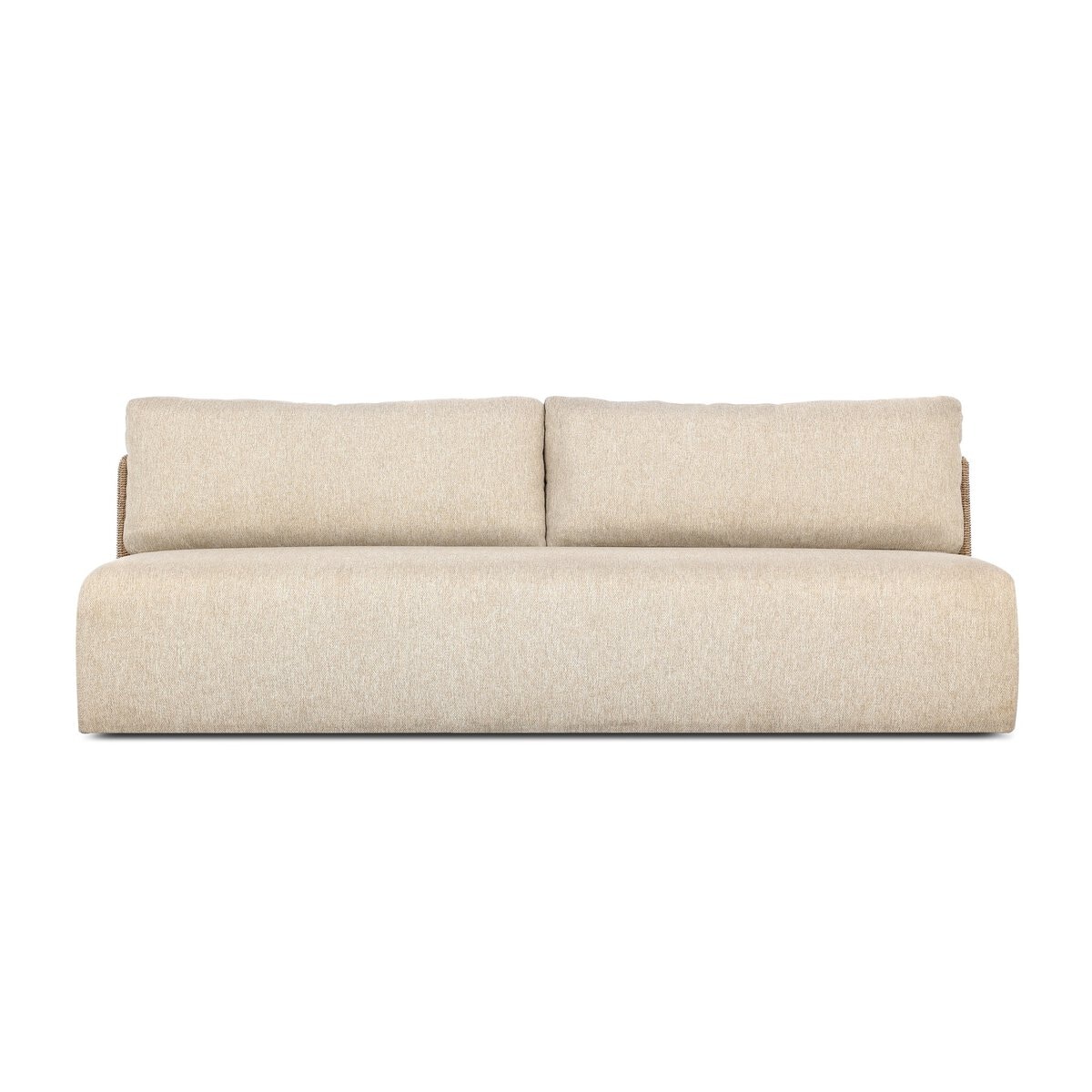 Four Hands Furniture Sicilia Outdoor Woven Sofa-Concha Beige-Faux Hyacinth 249586-001