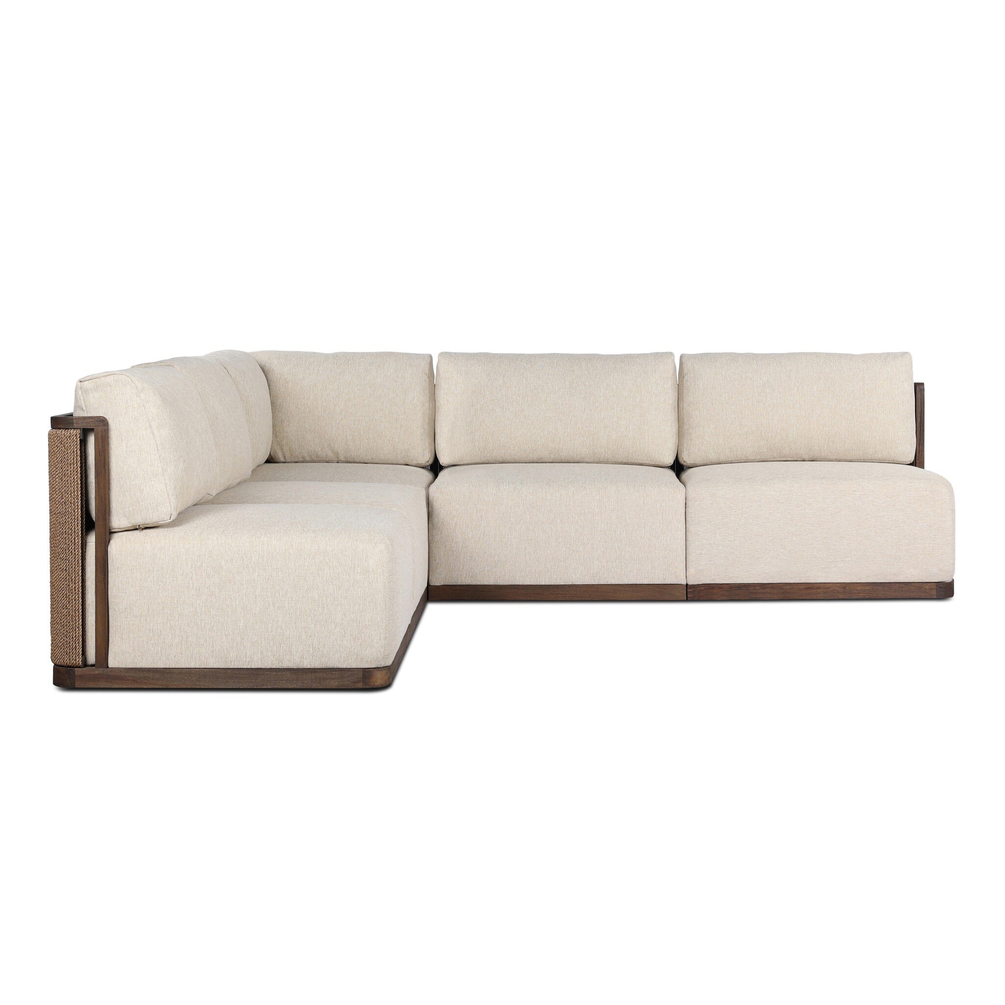 Four Hands Furniture Brio Outdoor 5 Pc Sectional - Ellor Beige 249654-002