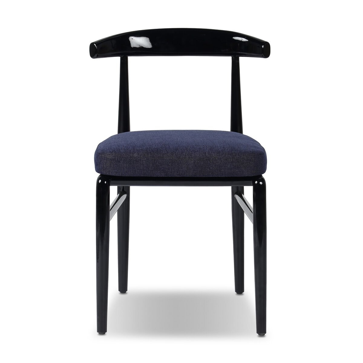 Four Hands Furniture Shaza Dining Chair-Sutton Navy-Onyx Lacquer 250066-002