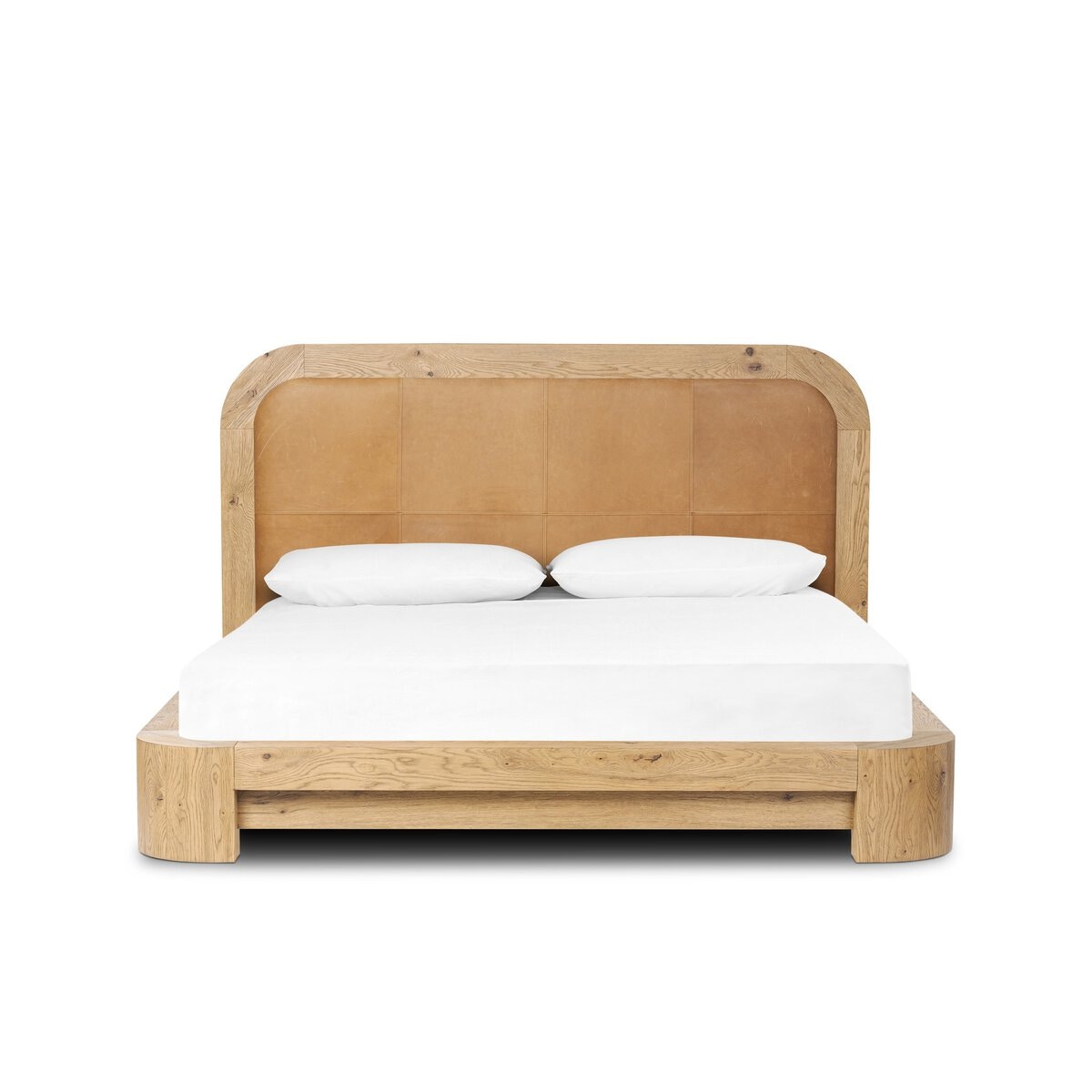Four Hands Furniture Rane Bed-Heirloom Sienna-Honey Brown Oak-Honey Brown Oak Veneer-King 250435-002