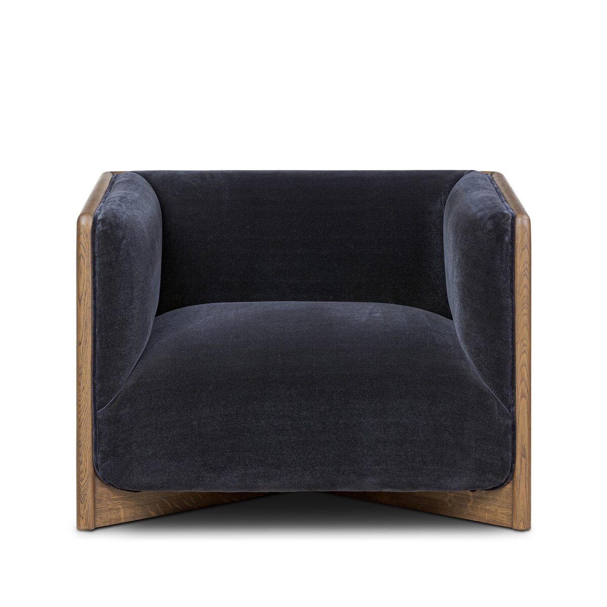 Four Hands Furniture Kees Chair-Monte Navy-Vintage Brown Oak 250591-001
