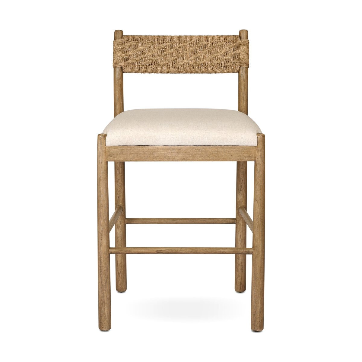 Four Hands Furniture Raynor Stool-Lynchart Sand-Natural Mindi-Natural Agel-Bar 251296-002
