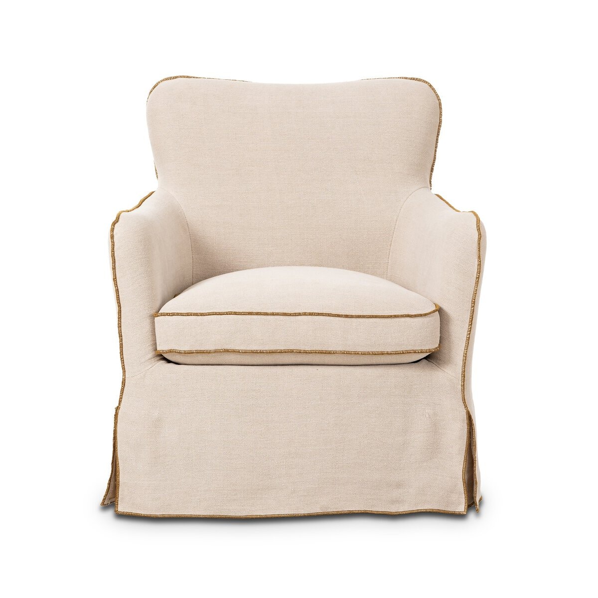 Four Hands Furniture Devon Slipcover Swivel Chair-Broadway Dune 251330-001