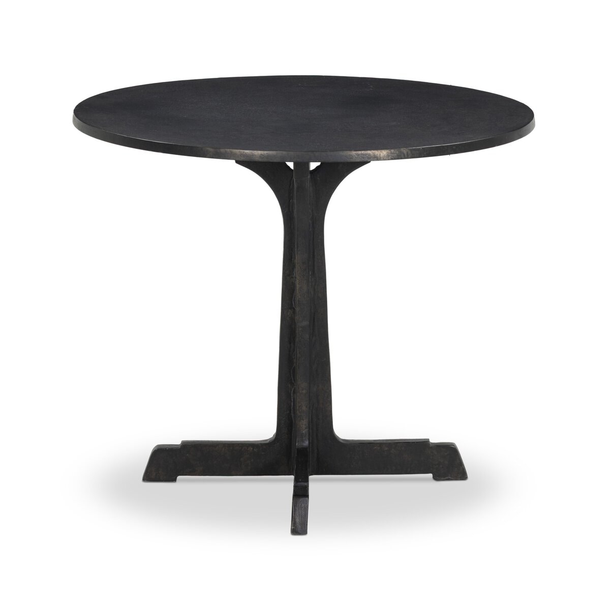 Four Hands Furniture Malloy Outdoor Dining Table-36-Distressed Bronze 251346-001