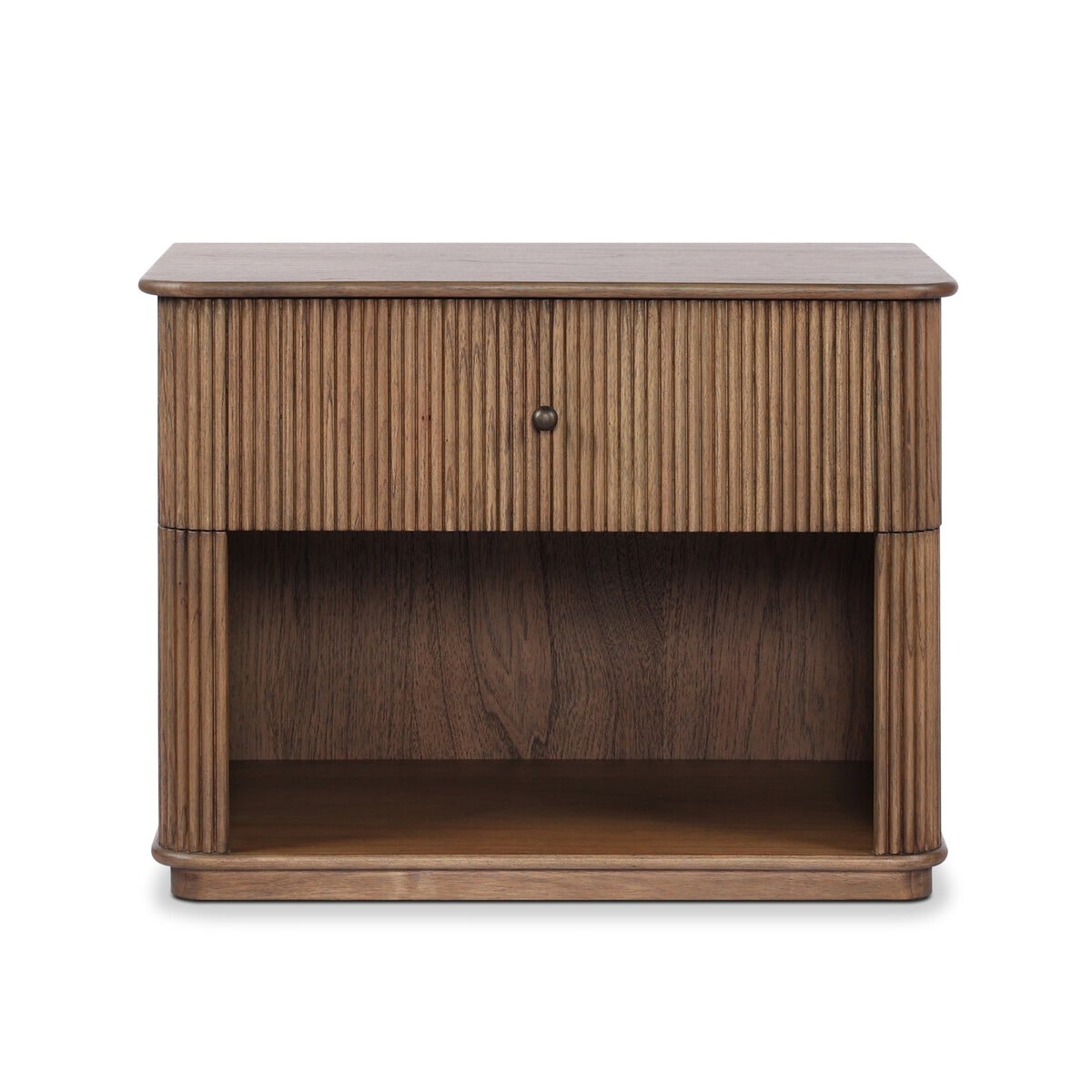 Four Hands Furniture Ona Nightstand-Amber Mindi-Bronze Antimony-Amber Mindi Veneer 251490-002