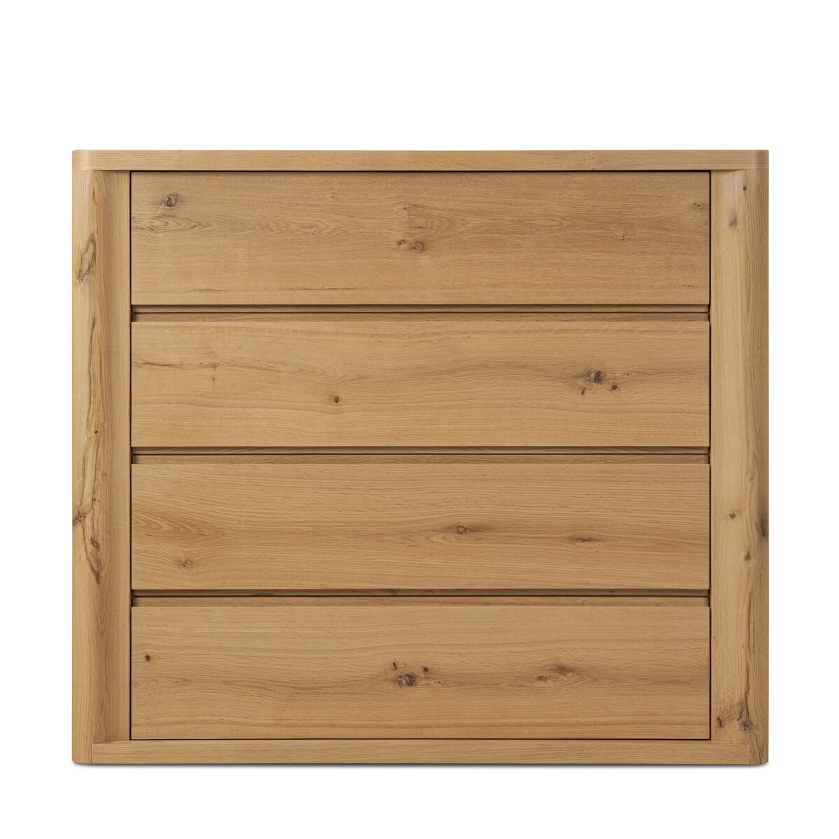 Four Hands Furniture Novella 4 Drawer Dresser-Natural Oak Veneer Thick Random-Natural Oak Veneer 251814-001