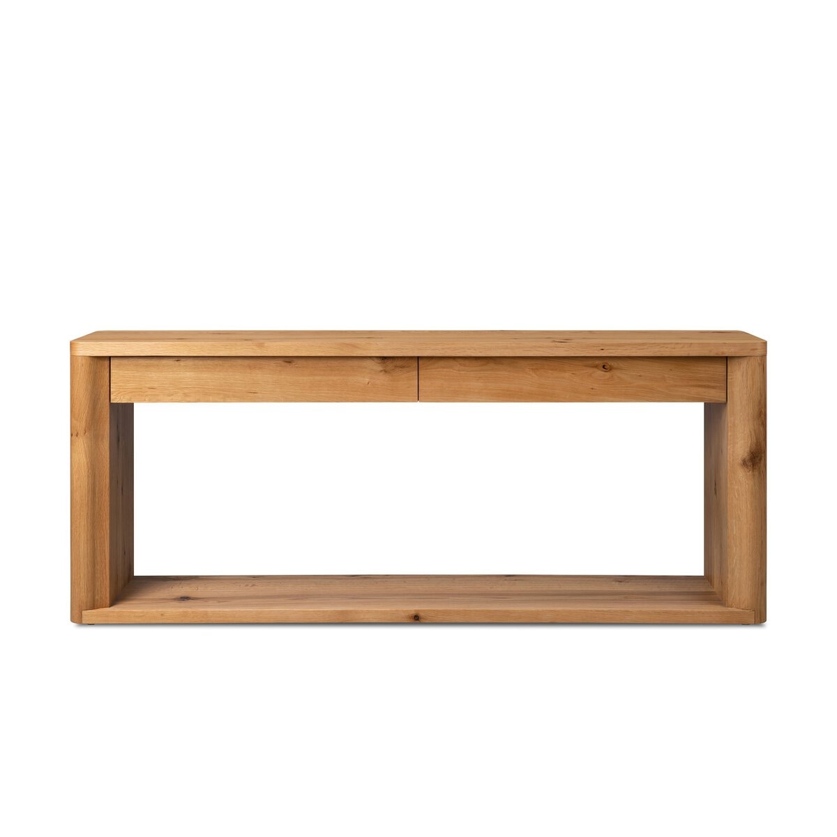 Four Hands Furniture Novella Console Table-Natural Oak Veneer Thick Random-Natural Oak Veneer 251820-001