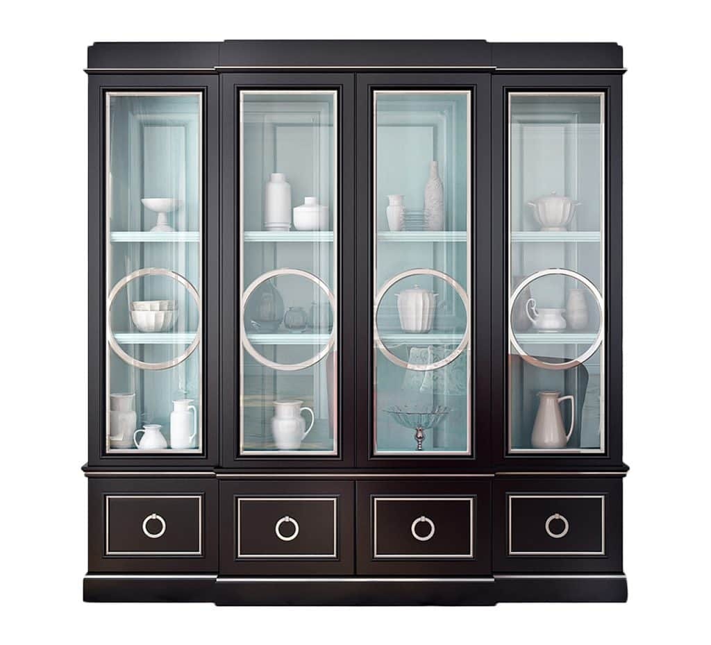 Habersham Furniture Astoria Breakfront with Circle Mullion Glass Doors 03-2340