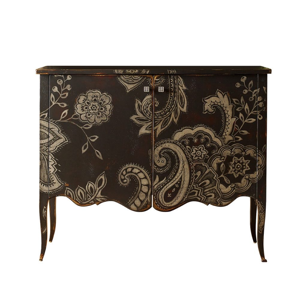 Habersham Furniture Nadia 2 Door Cabinet with Floral Art 17-1770A