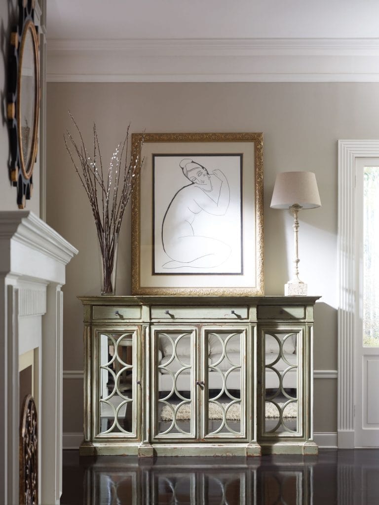 Habersham Furniture Bahama Sideboard Mirrored Door with Lift 27-0161