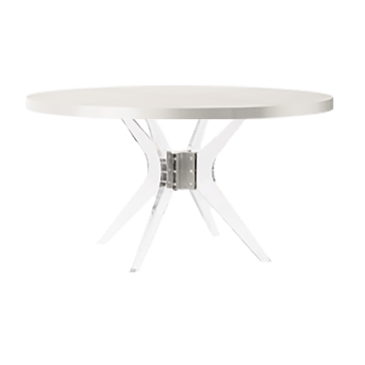 Belle Meade Signature Round Dining Table - Brushed Nickel Accent Ariel