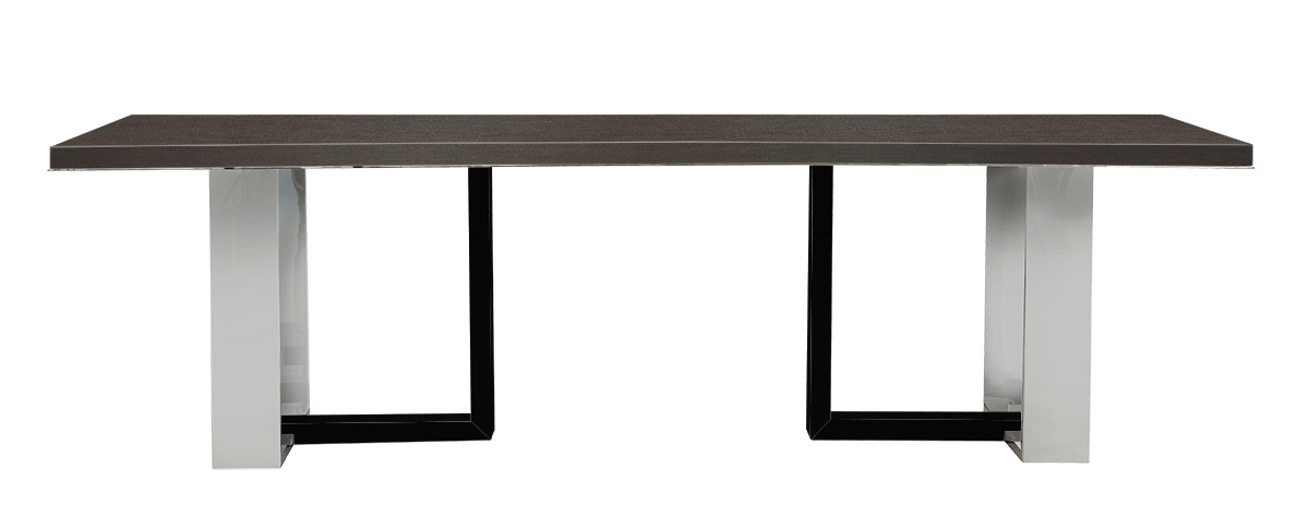 Belle Meade Signature Dining Table-Polished Stainless Steel Base Aster-3