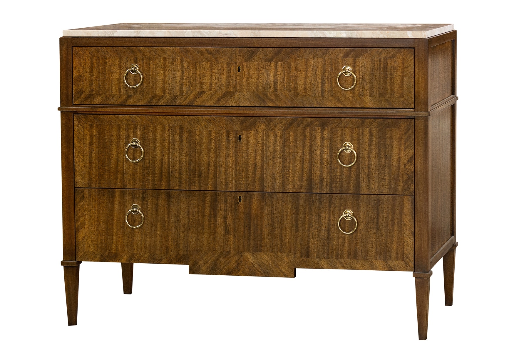 Councill Furniture Regiment Chest, Stone Top C23-002