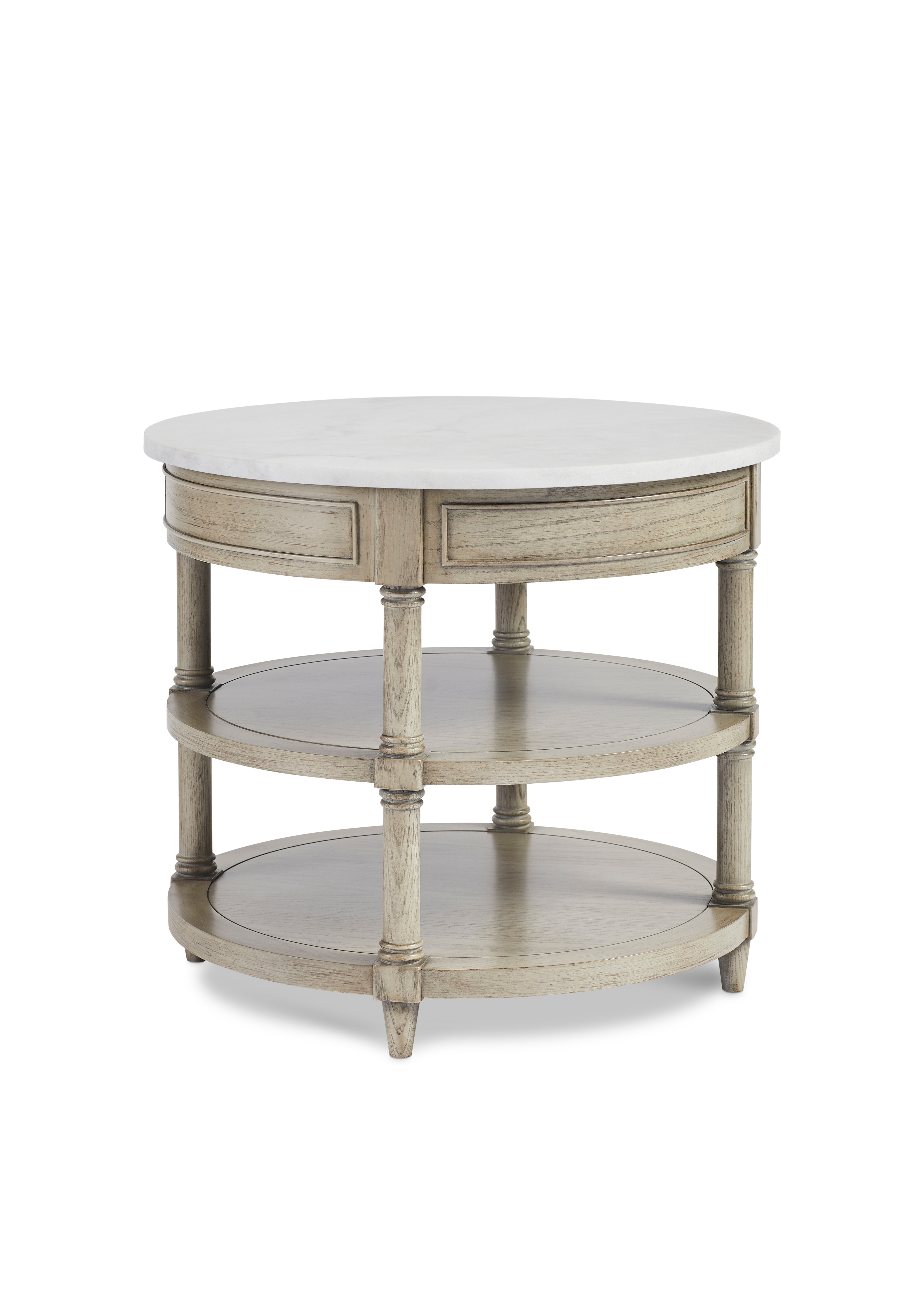 CTH-Sherrill Occasional Fox Hollow Round Lamp Table 245-930