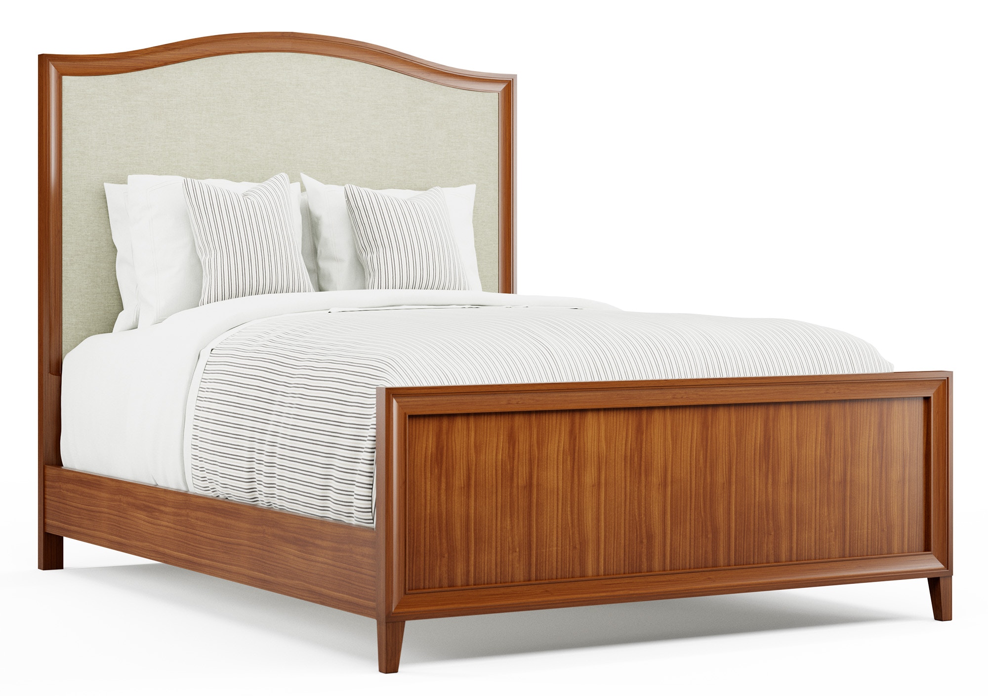 CTH-Sherrill Occasional Serpentine Queen Bed with Upholstered Headboard 45QA-S0200