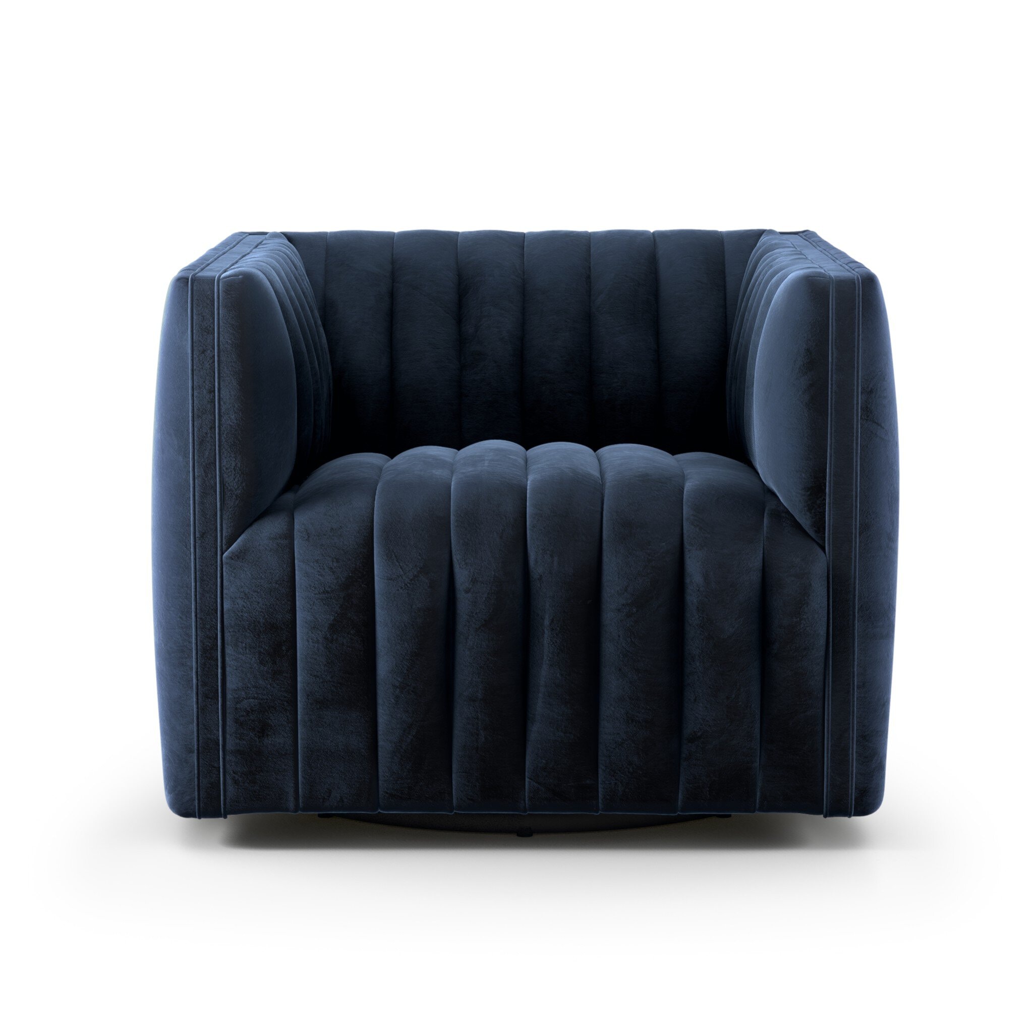 Four Hands Furniture Augustine Swivel Chair-Sapphire Navy 105768-008