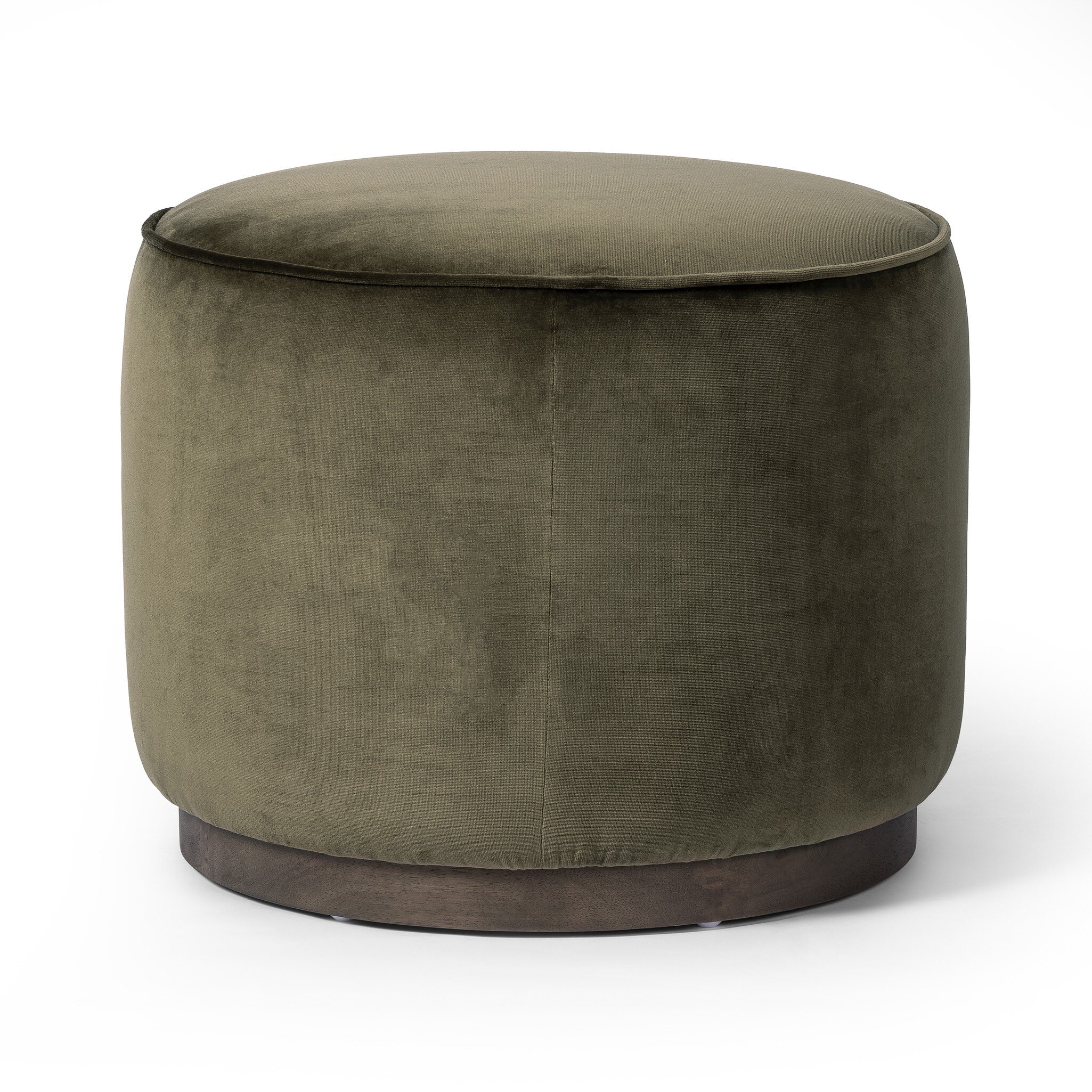 Four Hands Furniture Sinclair Round Ottoman - Surrey Olive 106074-019
