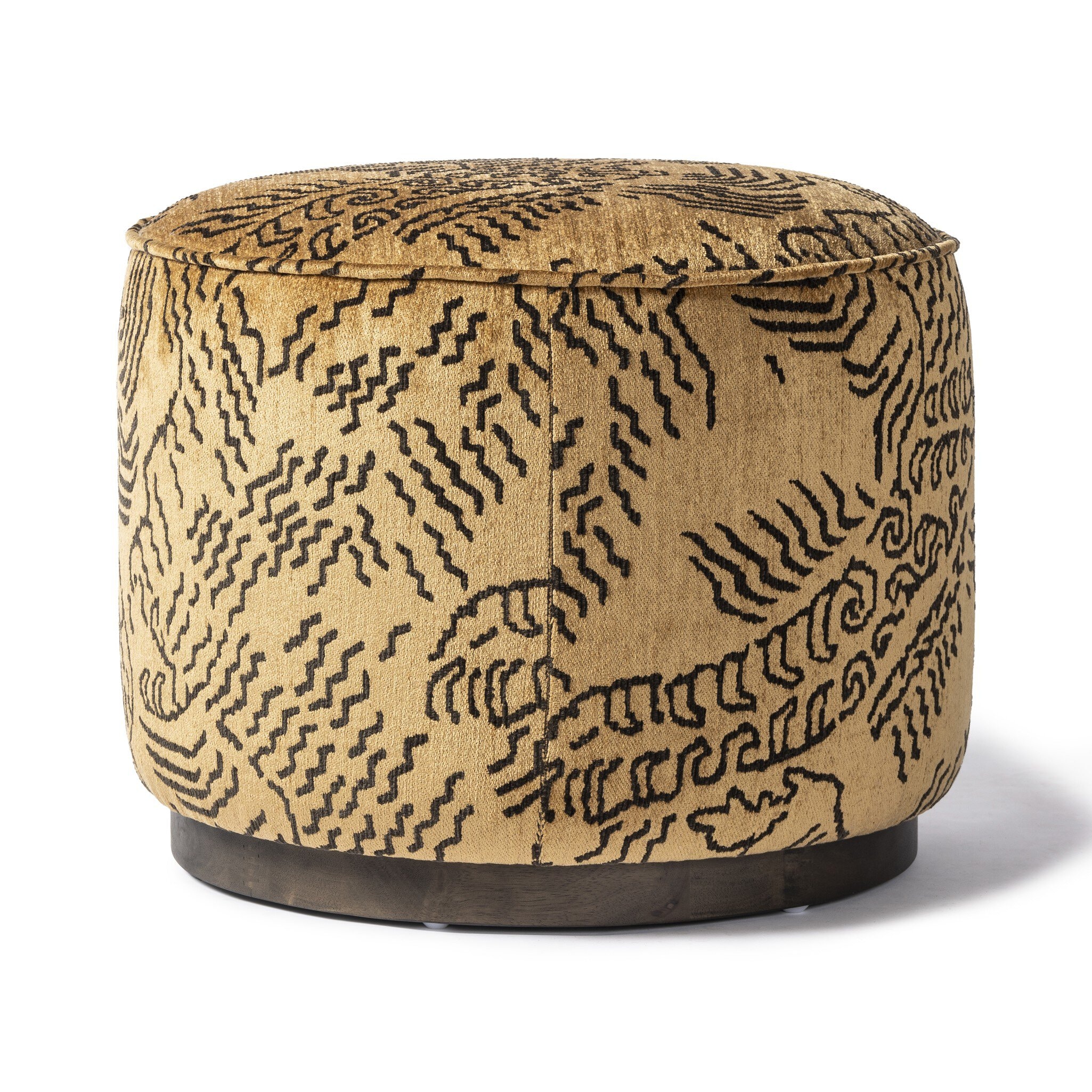 Four Hands Furniture Sinclair Round Ottoman - Balkan Ochre 106074-021