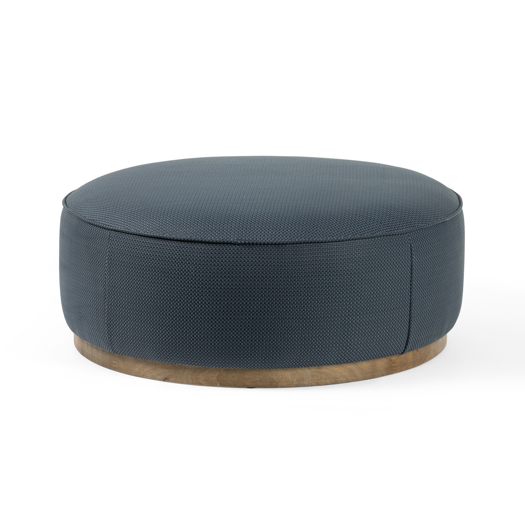 Four Hands Furniture Sinclair Large Round Ottoman-Cobalt 106119-011