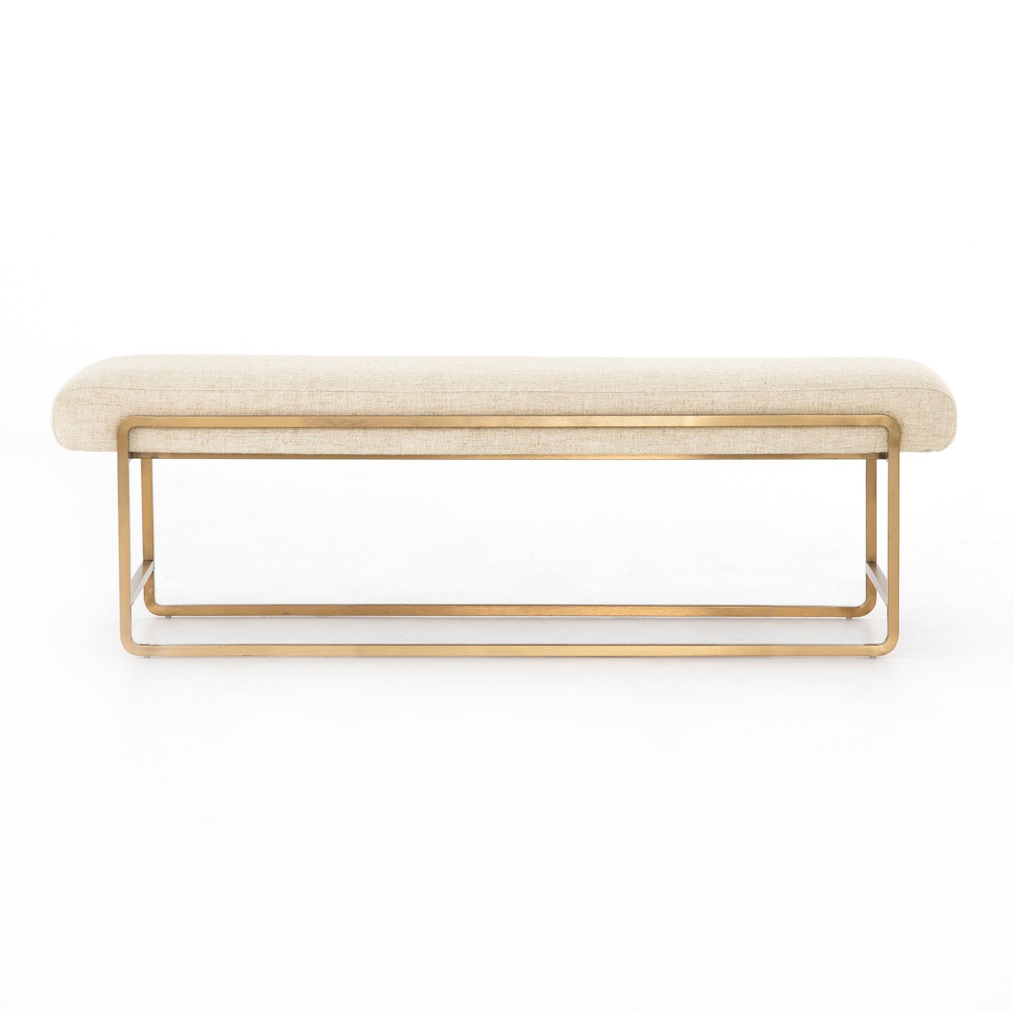 Four Hands Furniture Sled Bench-Thames Cream 106280-005