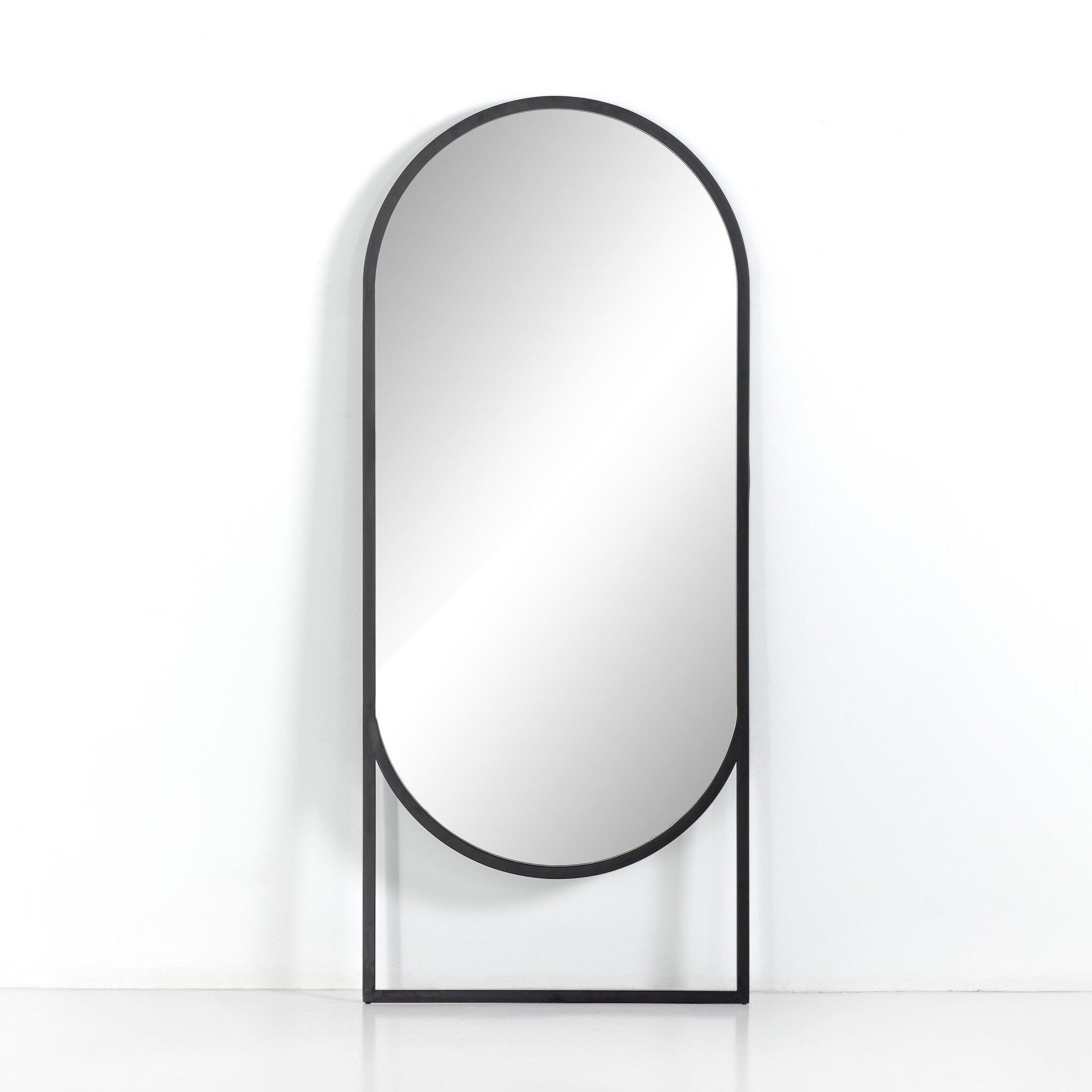 Four Hands Furniture Dawson Floor Mirror-Matte Black 106324-004