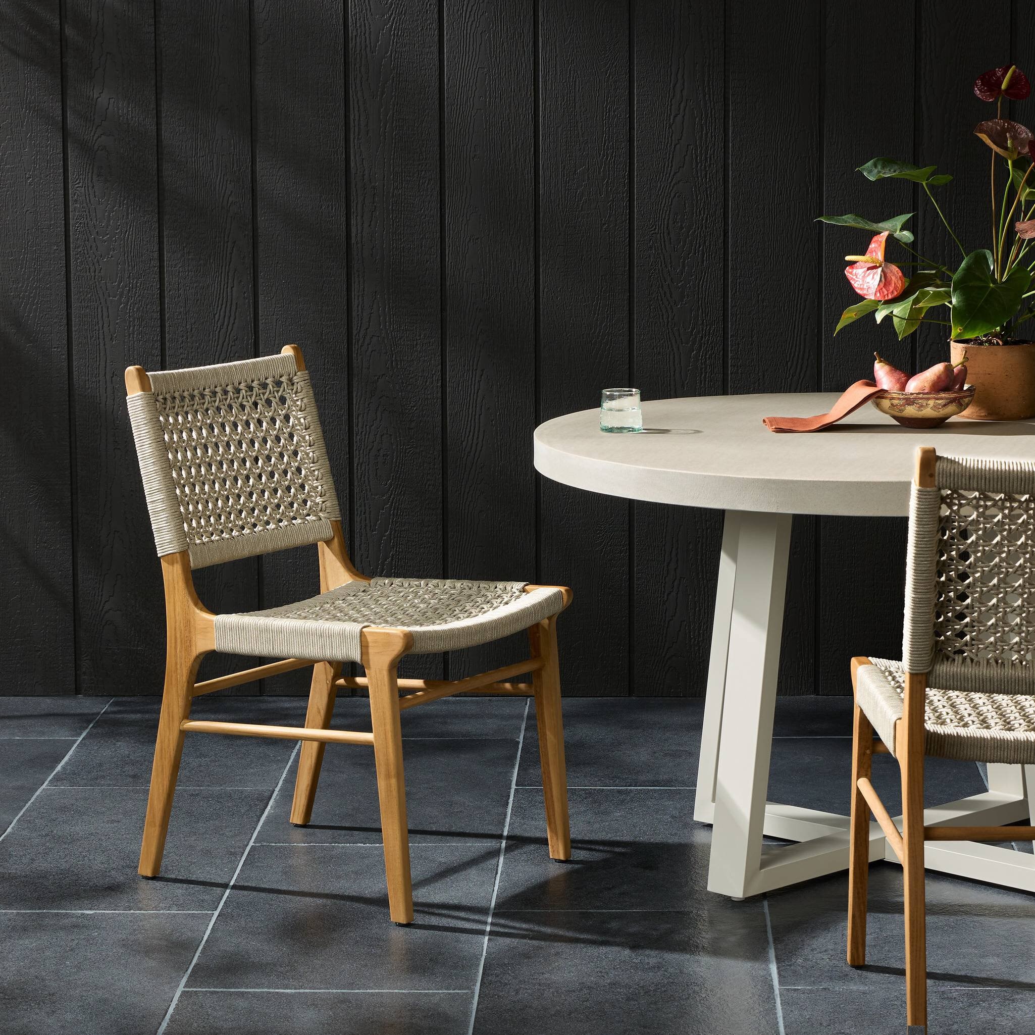 Four Hands Furniture 106976-005 Outdoor and Patio Furniture Delmar Outdoor  Dining Chair-Natural