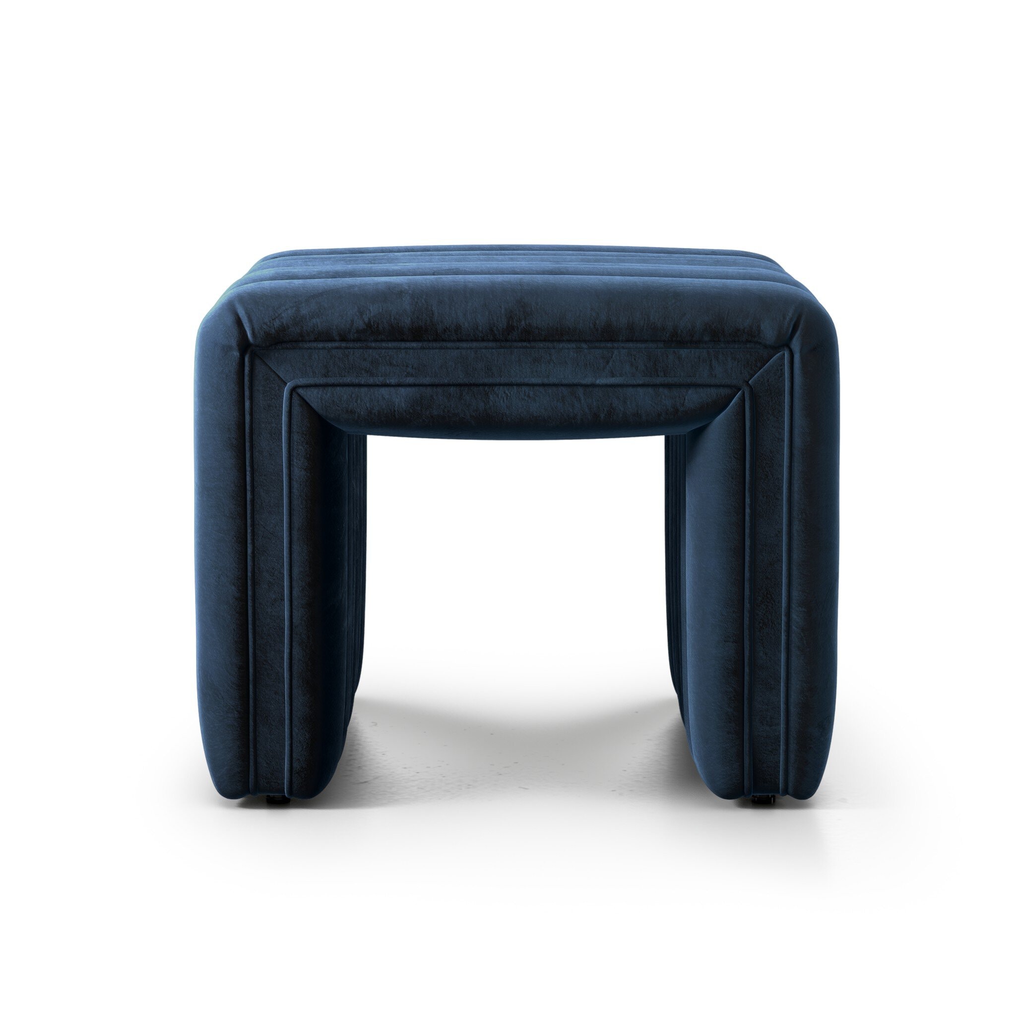 Four Hands Furniture Augustine Ottoman-21-Sapphire Navy 108563-005