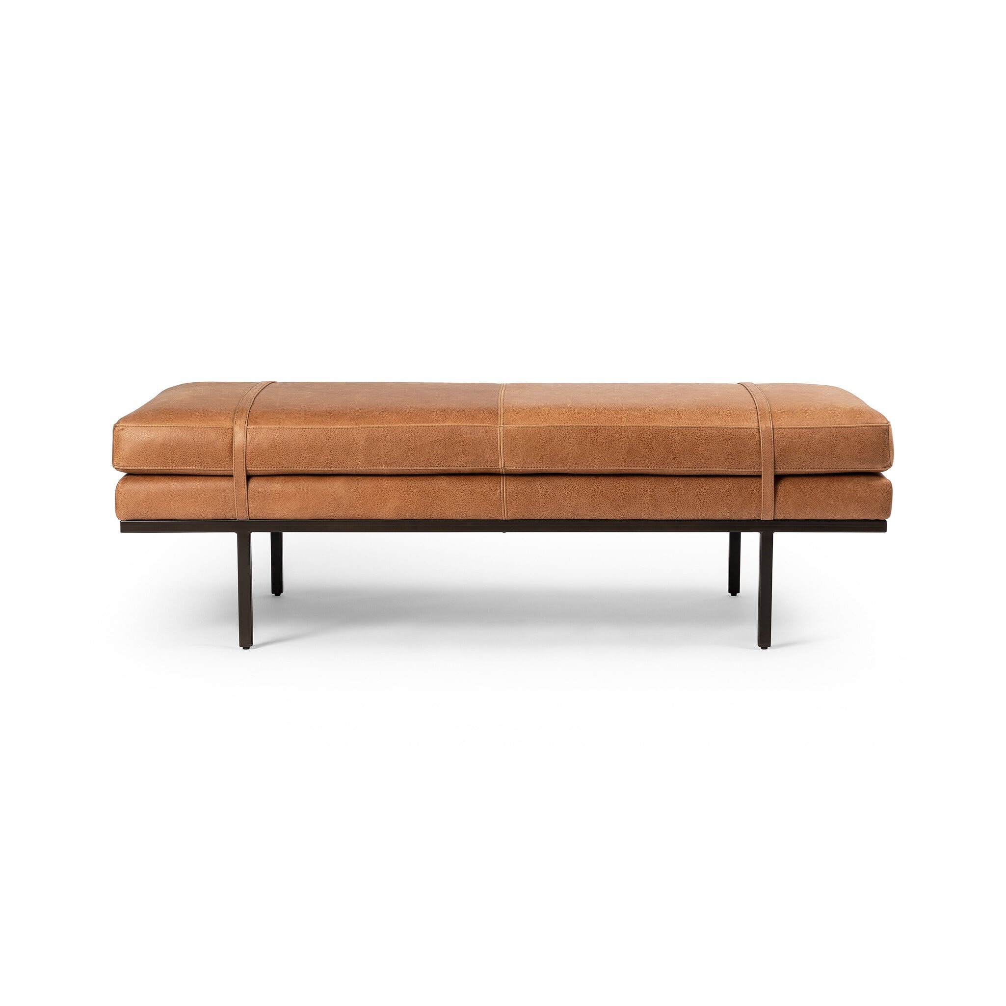 Four Hands Furniture Harris Accent Bench-Palermo Cognac 108840-005