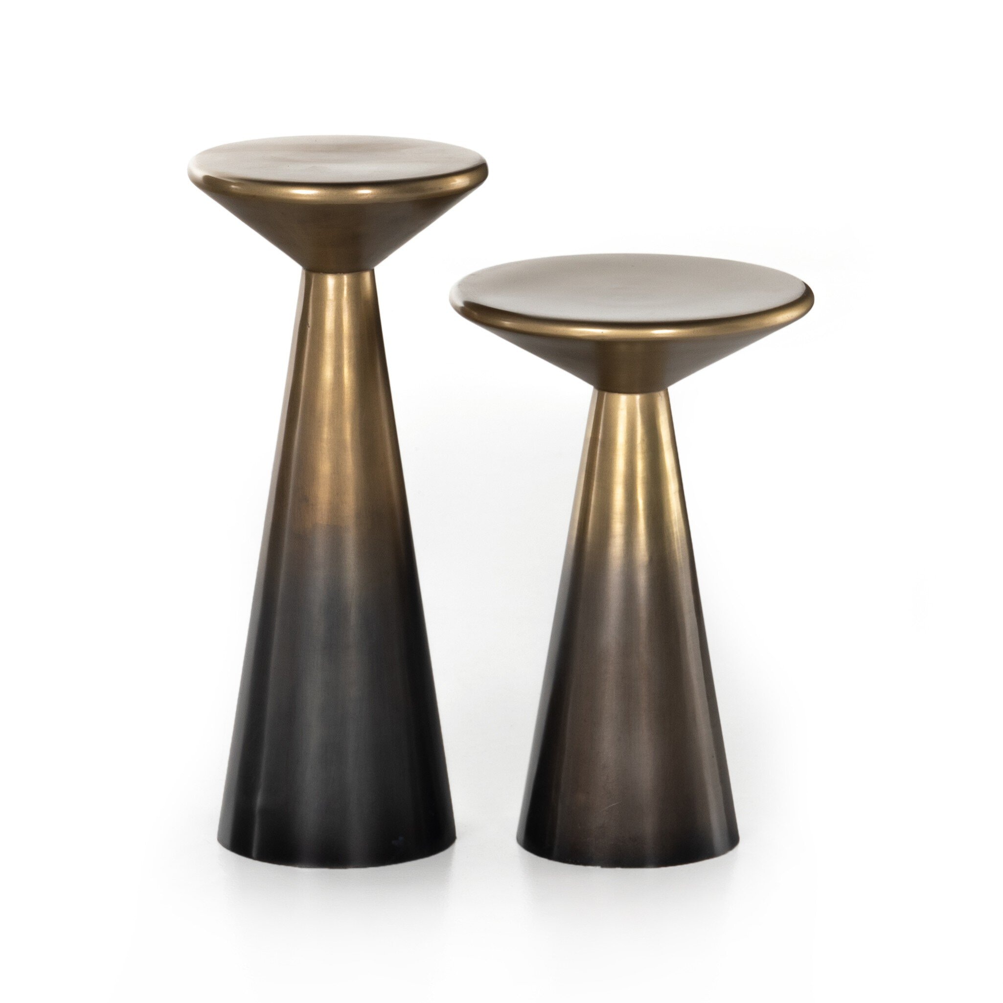 Four Hands Furniture Cameron Accent Tables, Set Of 2-Brass 109346-001