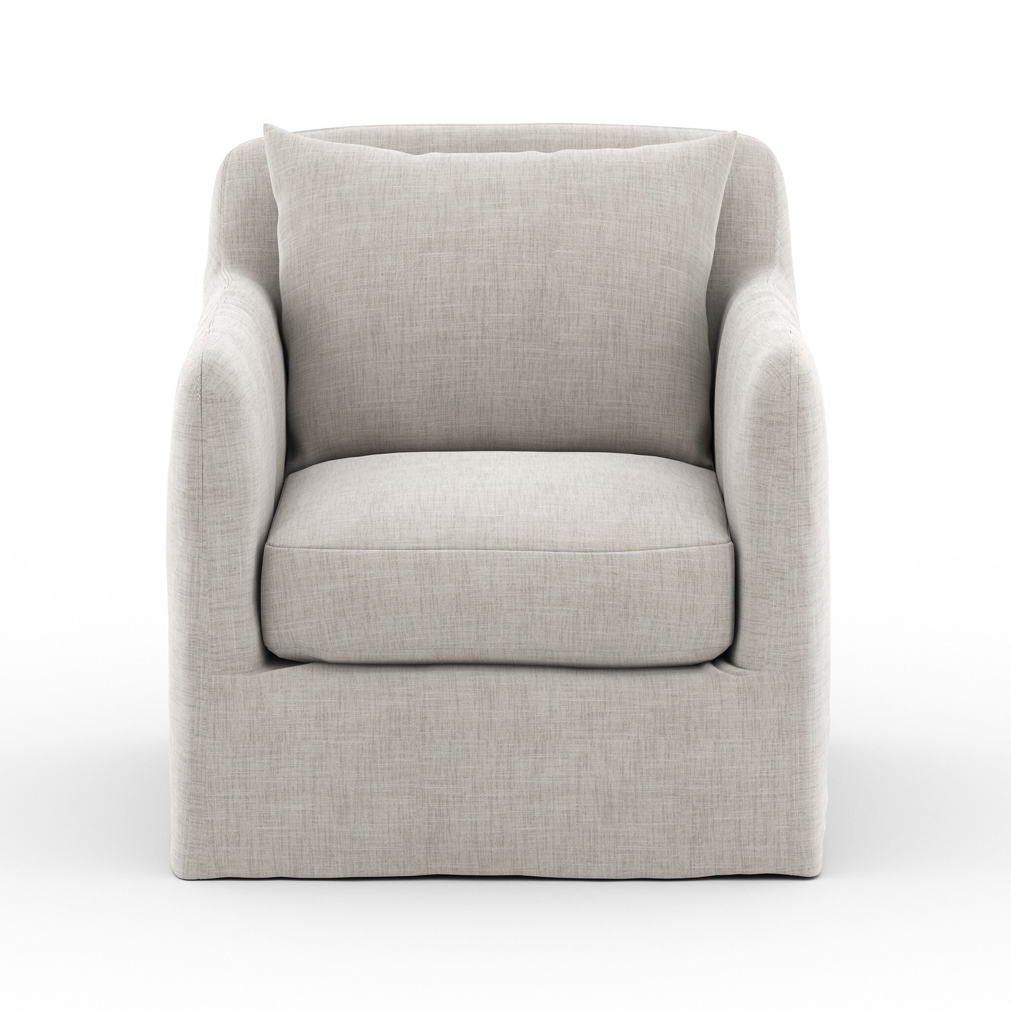 Four Hands Furniture Dade Outdoor Swivel Chair-Stone Grey 223196-002