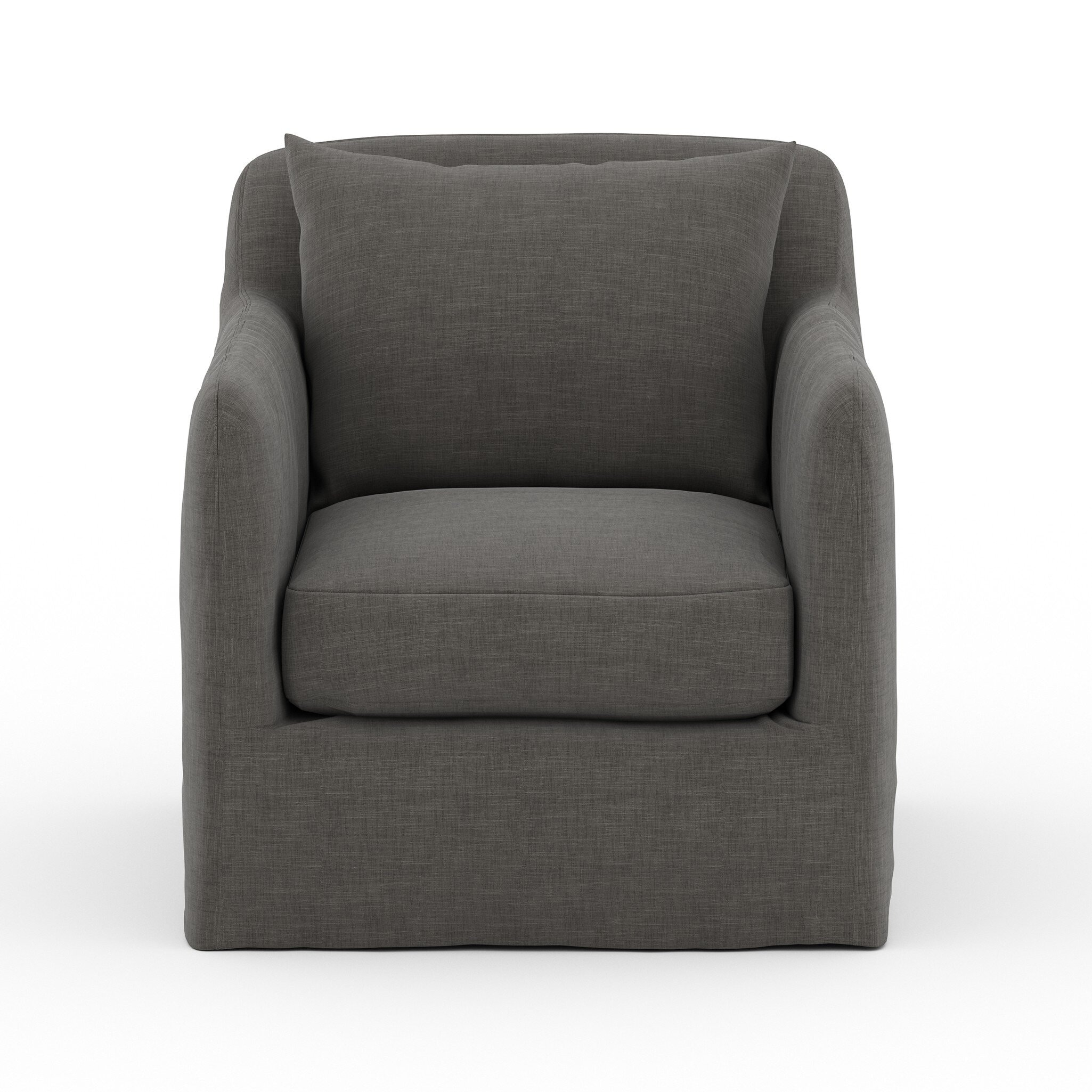 Four Hands Furniture Dade Outdoor Swivel Chair-Charcoal 223196-004
