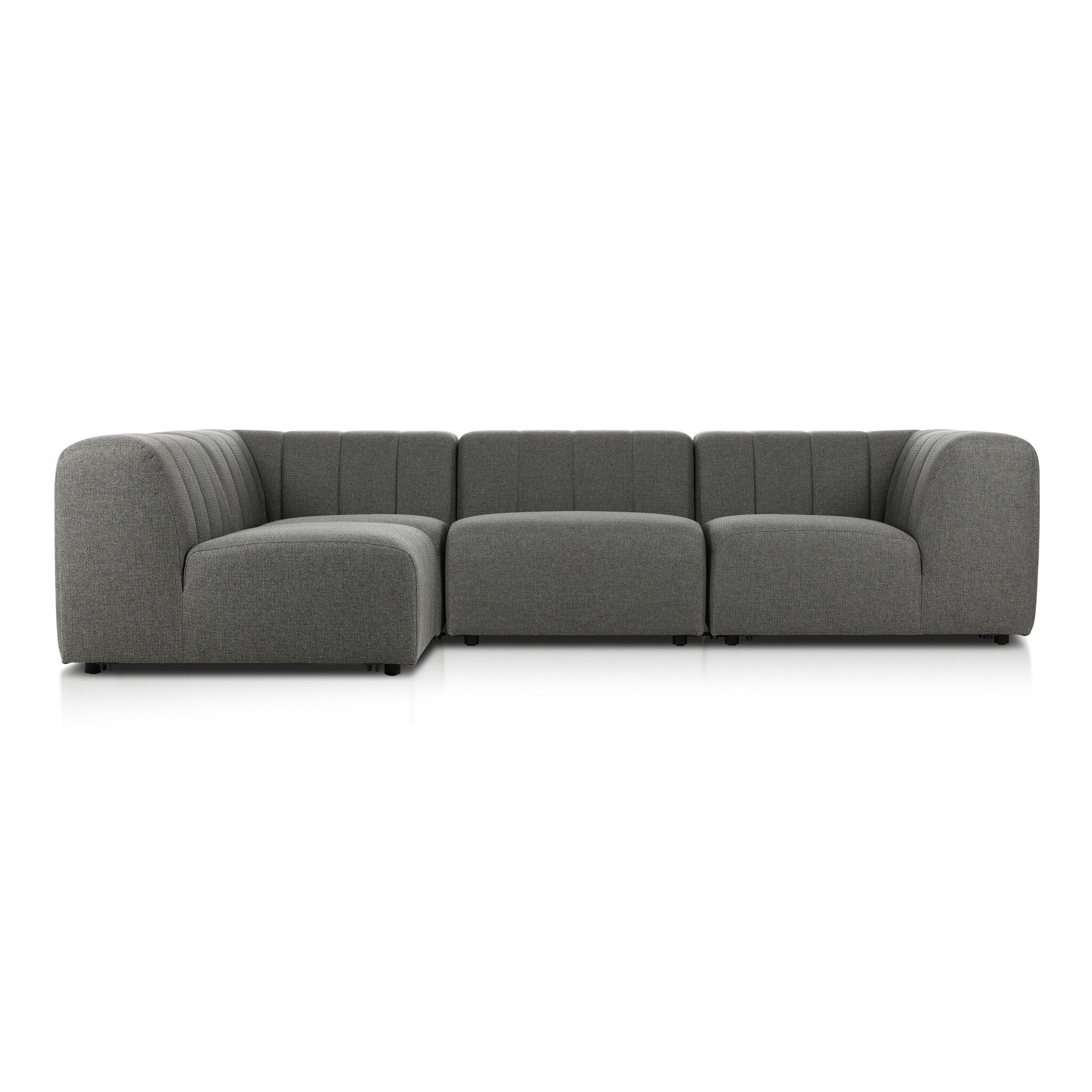 Four Hands Furniture Gwen Outdoor 4-Piece Sectional - Hayes Charcoal 223218-005