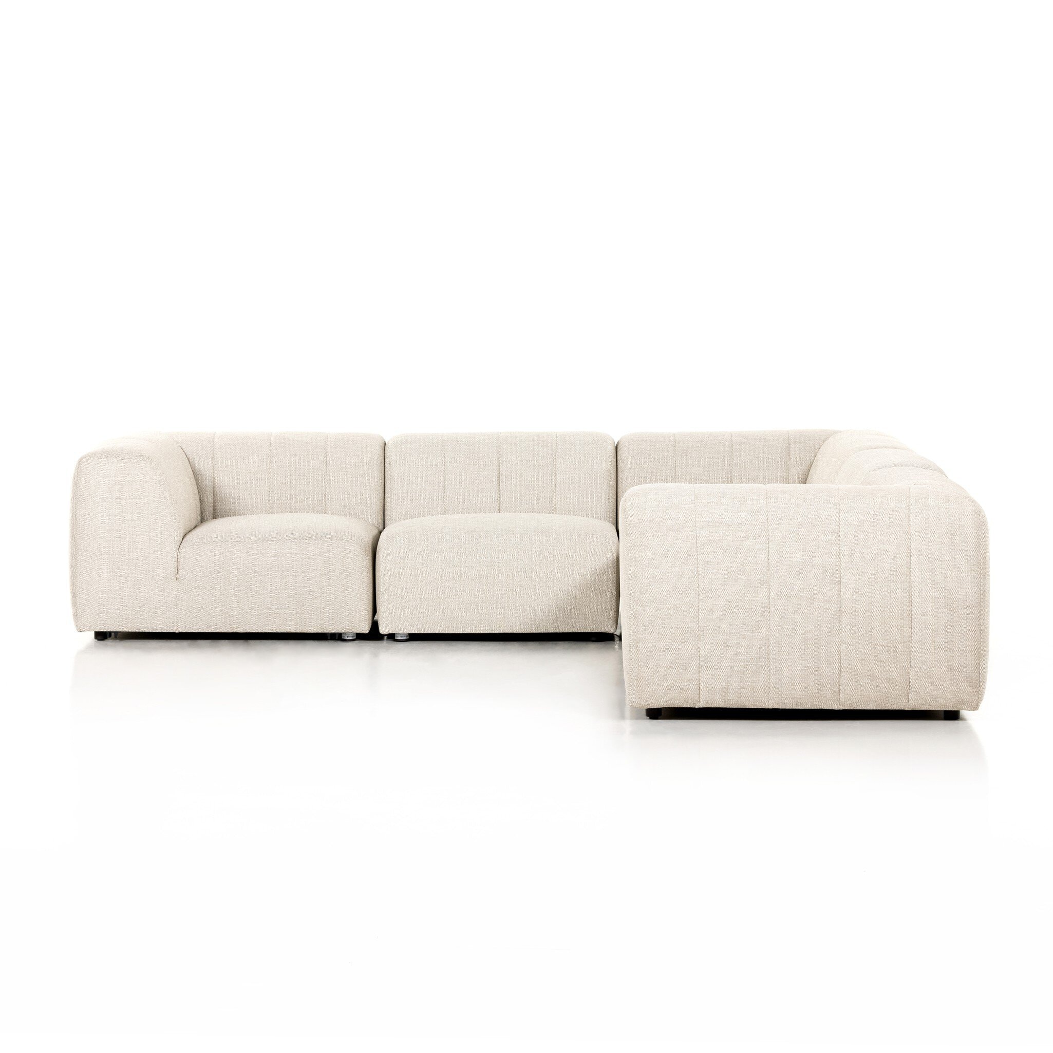 Four Hands Furniture Gwen Outdoor 5 Pc Sectional-Faye Sand 223219-002