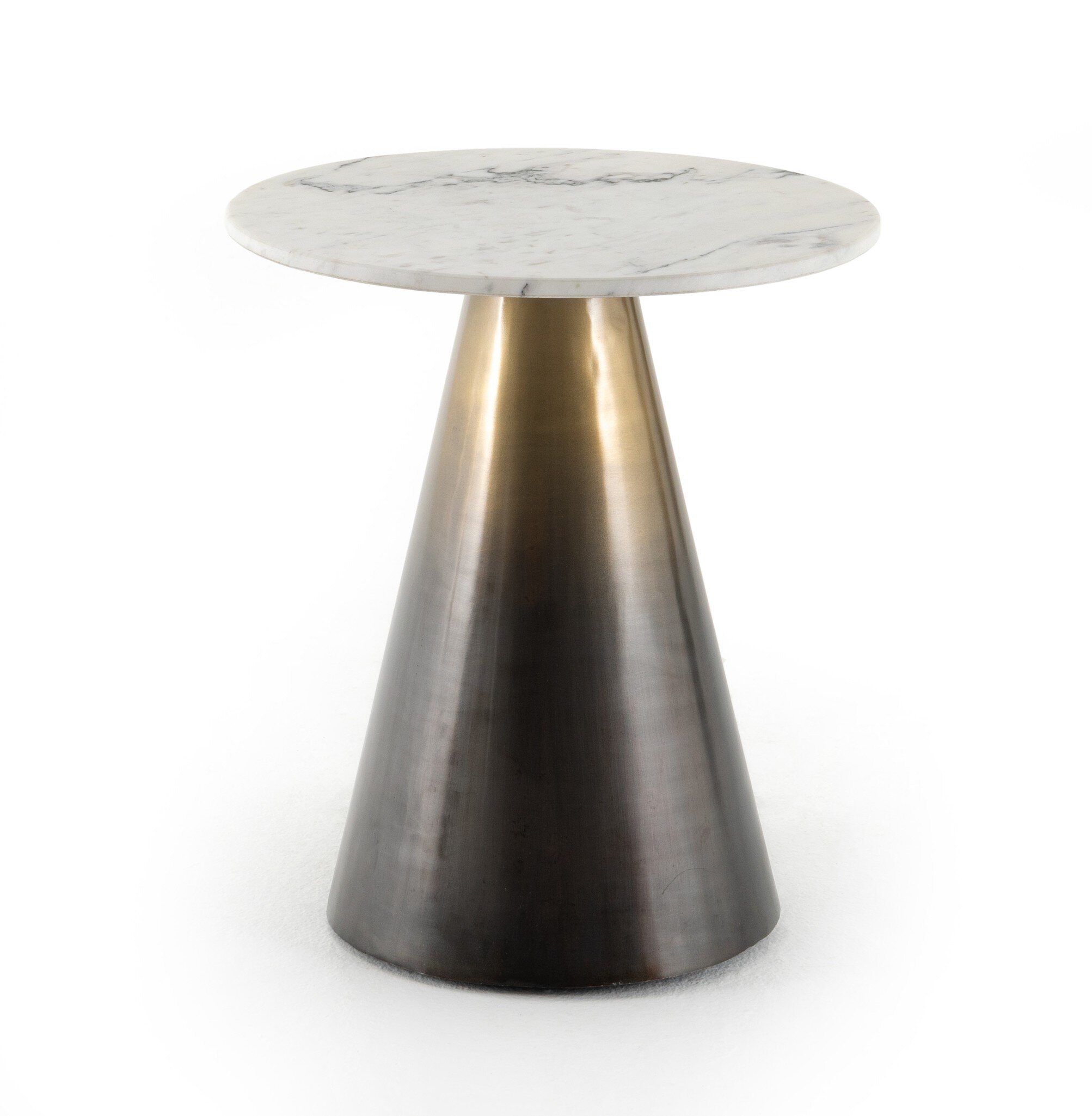 Four Hands Furniture Armon End Table-Ombre Antique Brass 225103-001