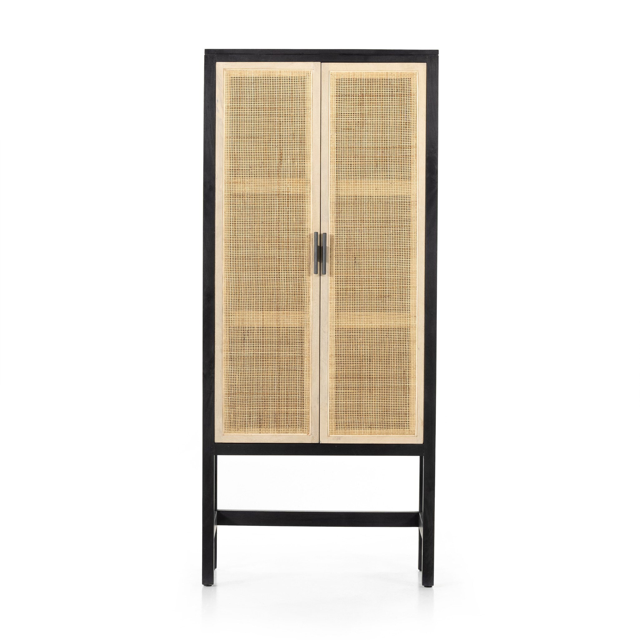 Four Hands Furniture Caprice Narrow Cabinet-Black Wash Mango 225960-001