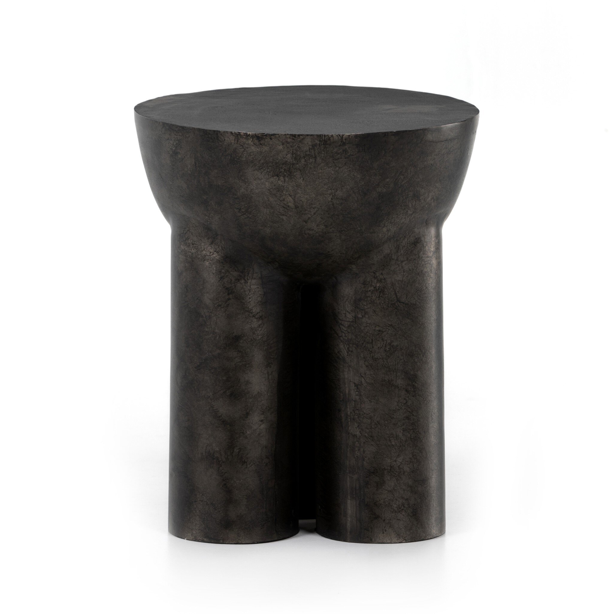 Four Hands Furniture Sante End Table-Raw Black 226639-001