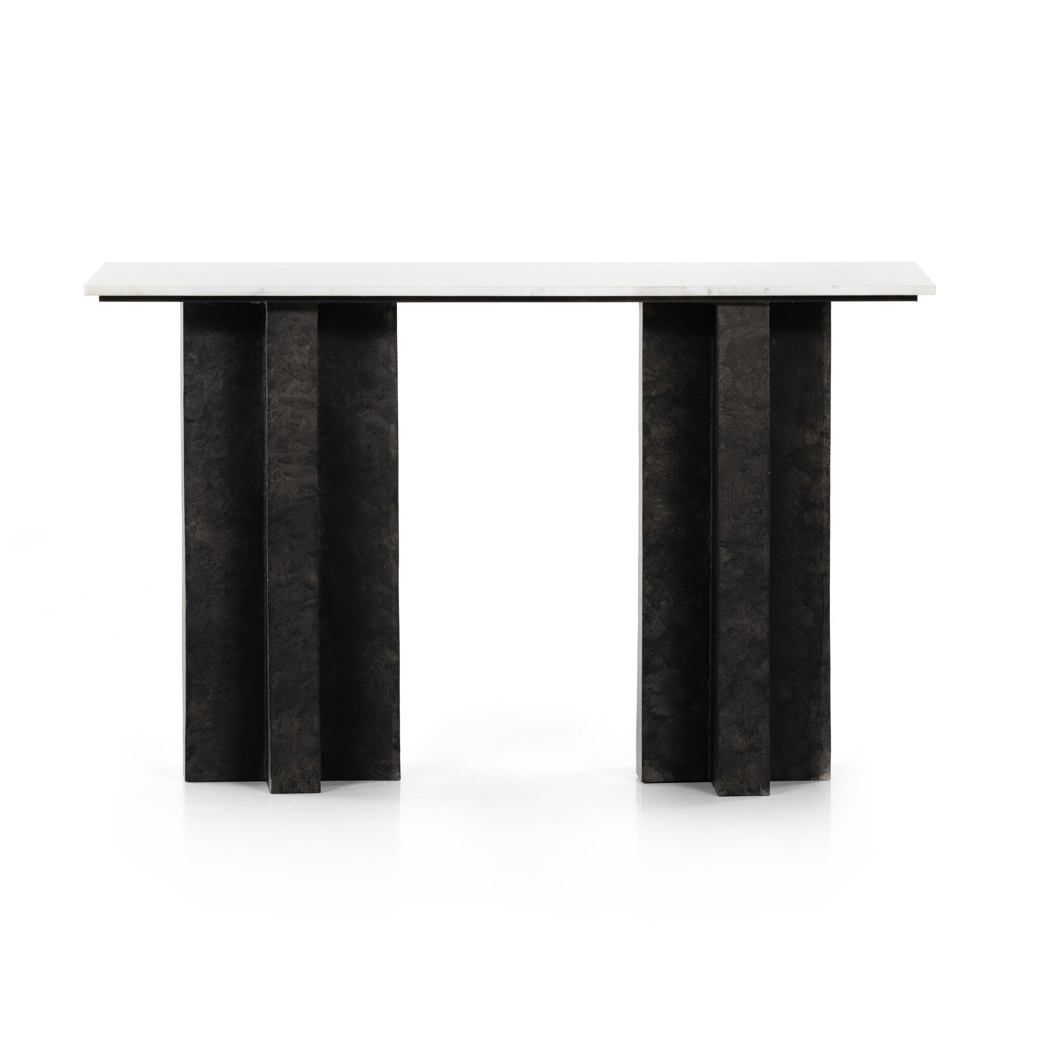 Four Hands Furniture Terrell Console Table-Raw Black 226799-001