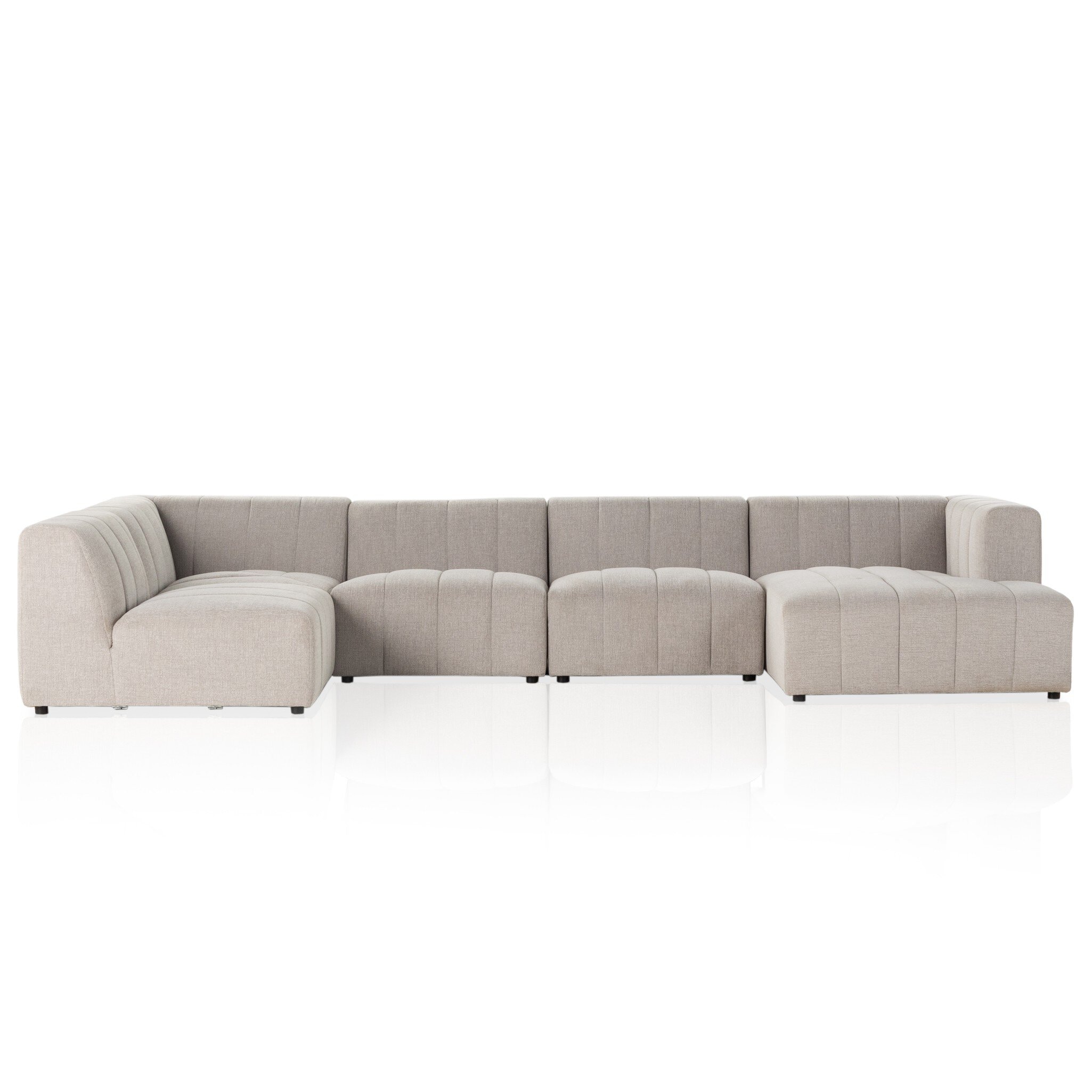 Four Hands Furniture Langham Channeled 5Piece Sectional with Rafc-Napa 227474-001
