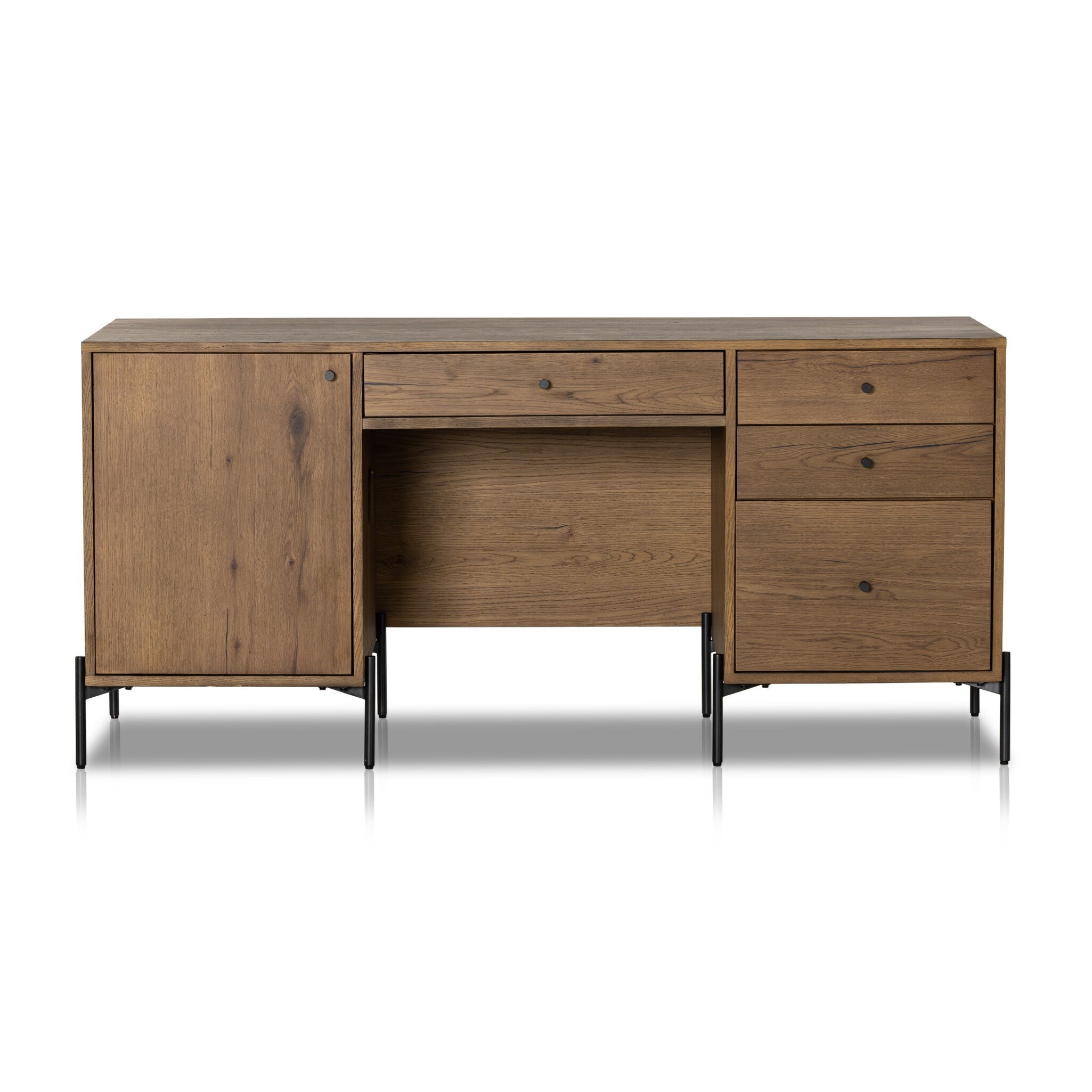 Four Hands Furniture Eaton Executive Desk-Amber Oak Resin 227862-002