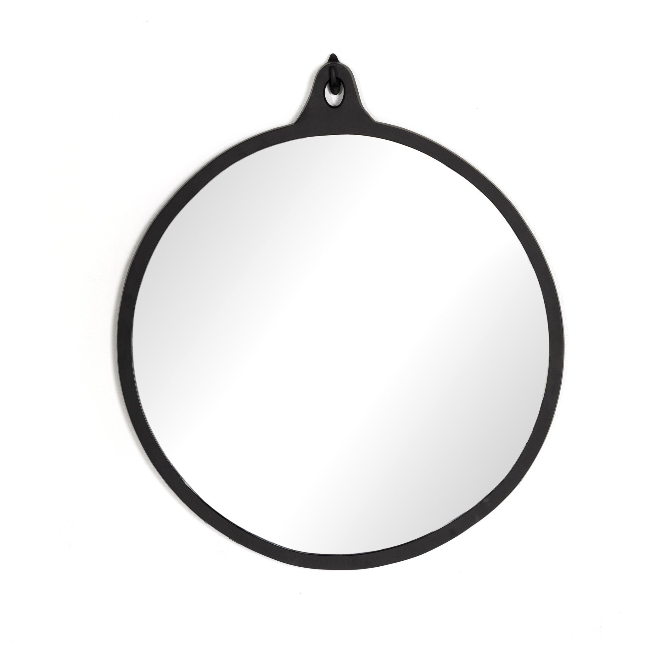 Four Hands Furniture Hyde Round Mirror-Black Aluminum 229649-002