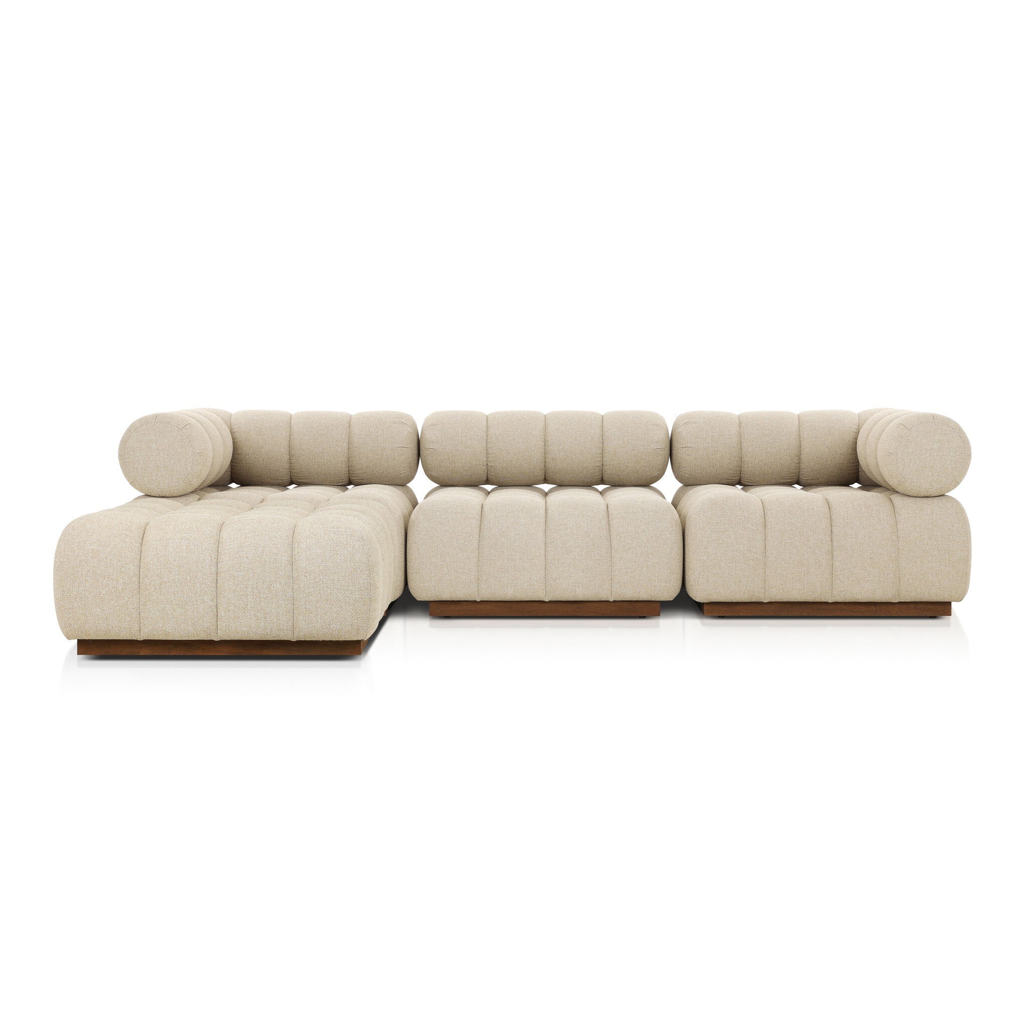 Four Hands Furniture Roma Outdoor 3-Piece Sectional - Hayes Cream 230026-008