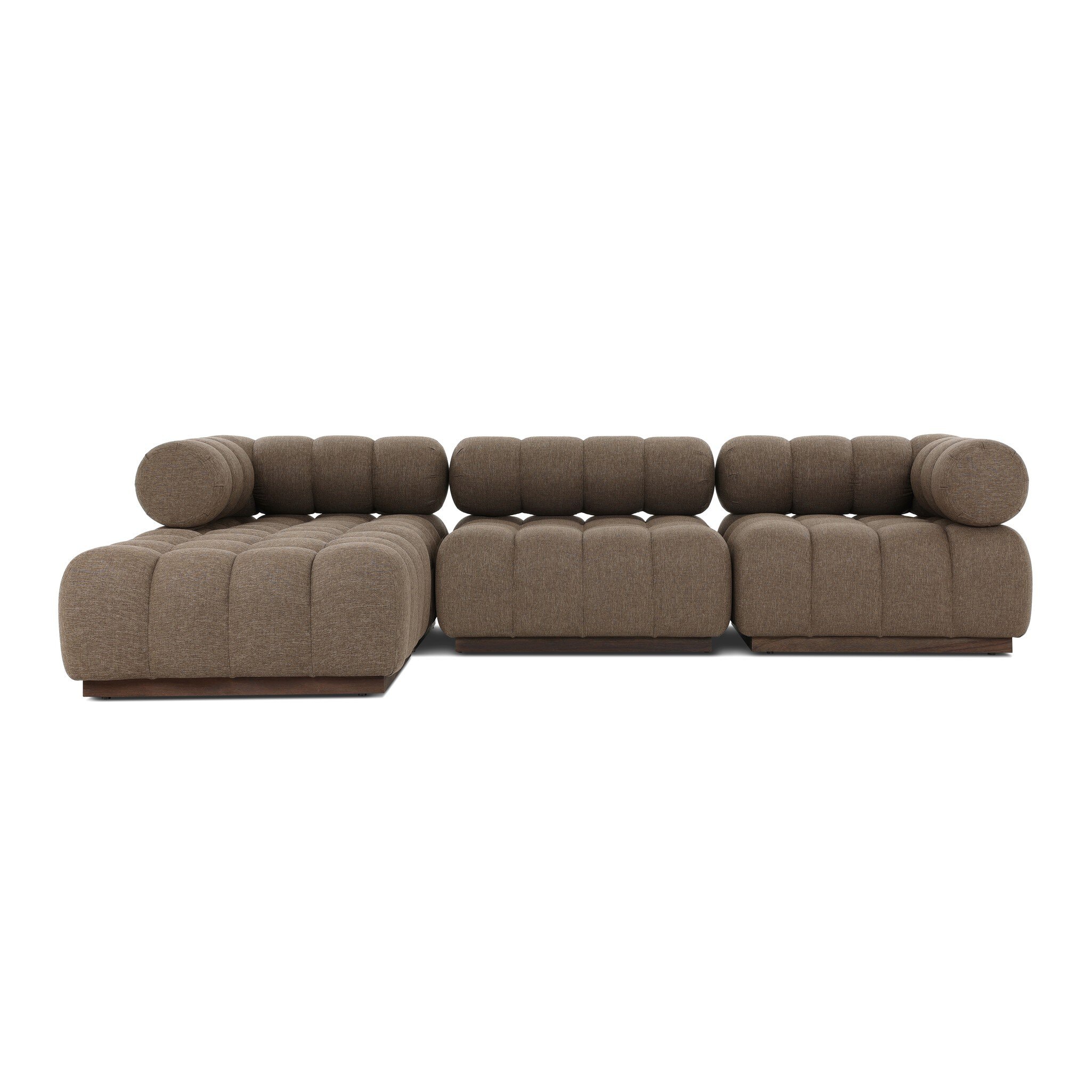 Four Hands Furniture Roma Outdoor 3-Piece Sectional - Ellor Brown 230026-009