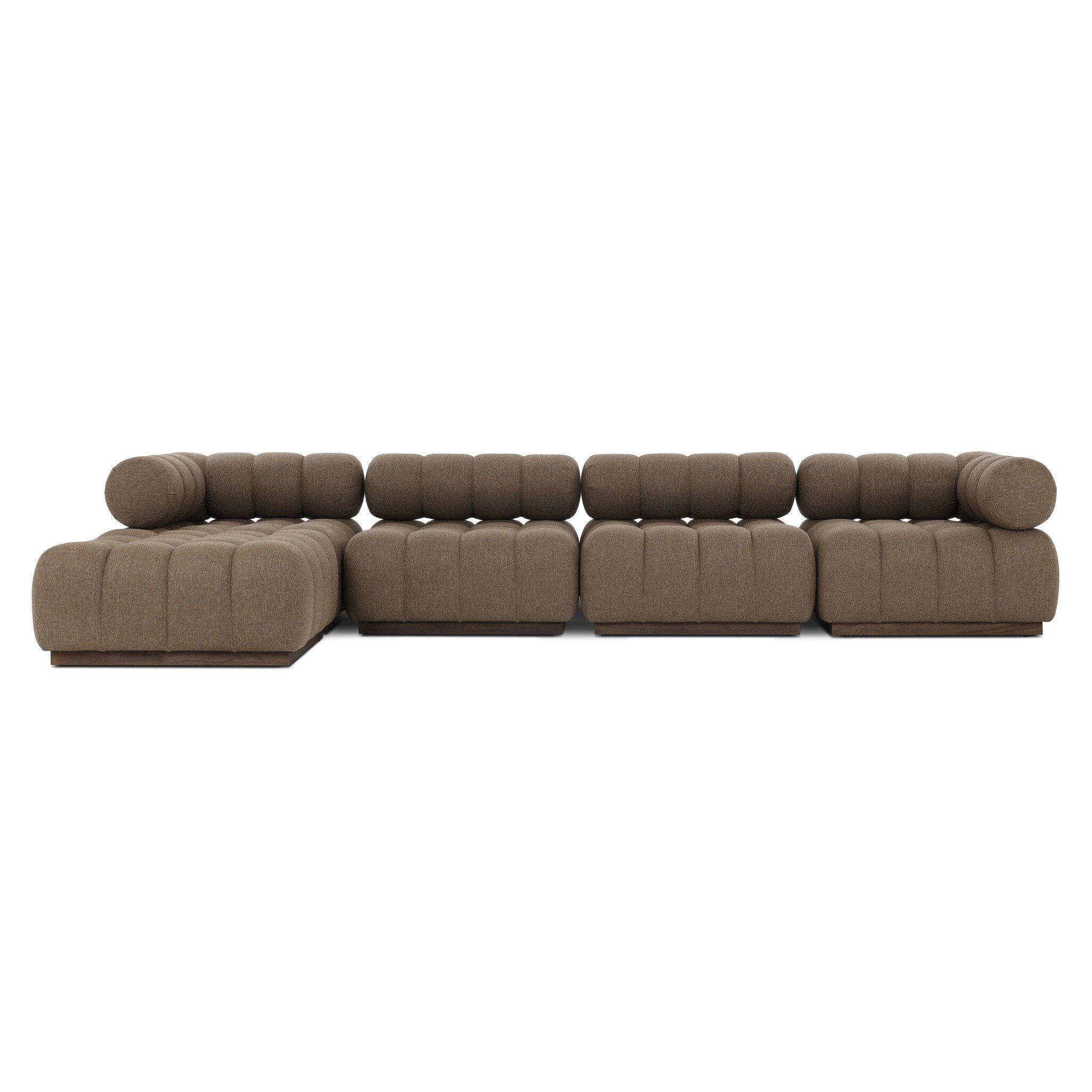 Four Hands Furniture Roma Outdoor 4-Piece Sectional - Ellor Brown 230027-007