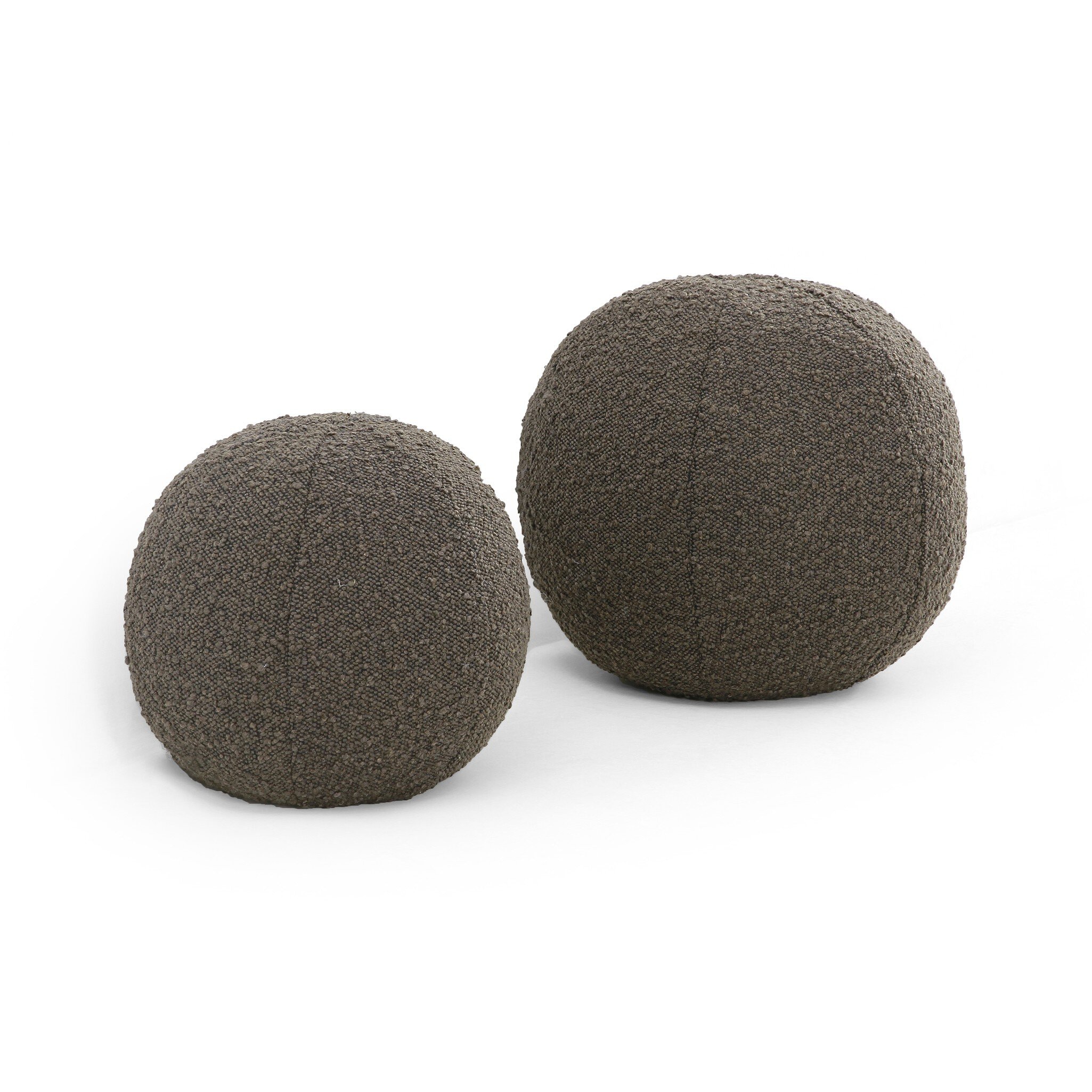 Four Hands Furniture Balle Pillow-Mink-Set 2-12.5dia, 10dia 230183-006