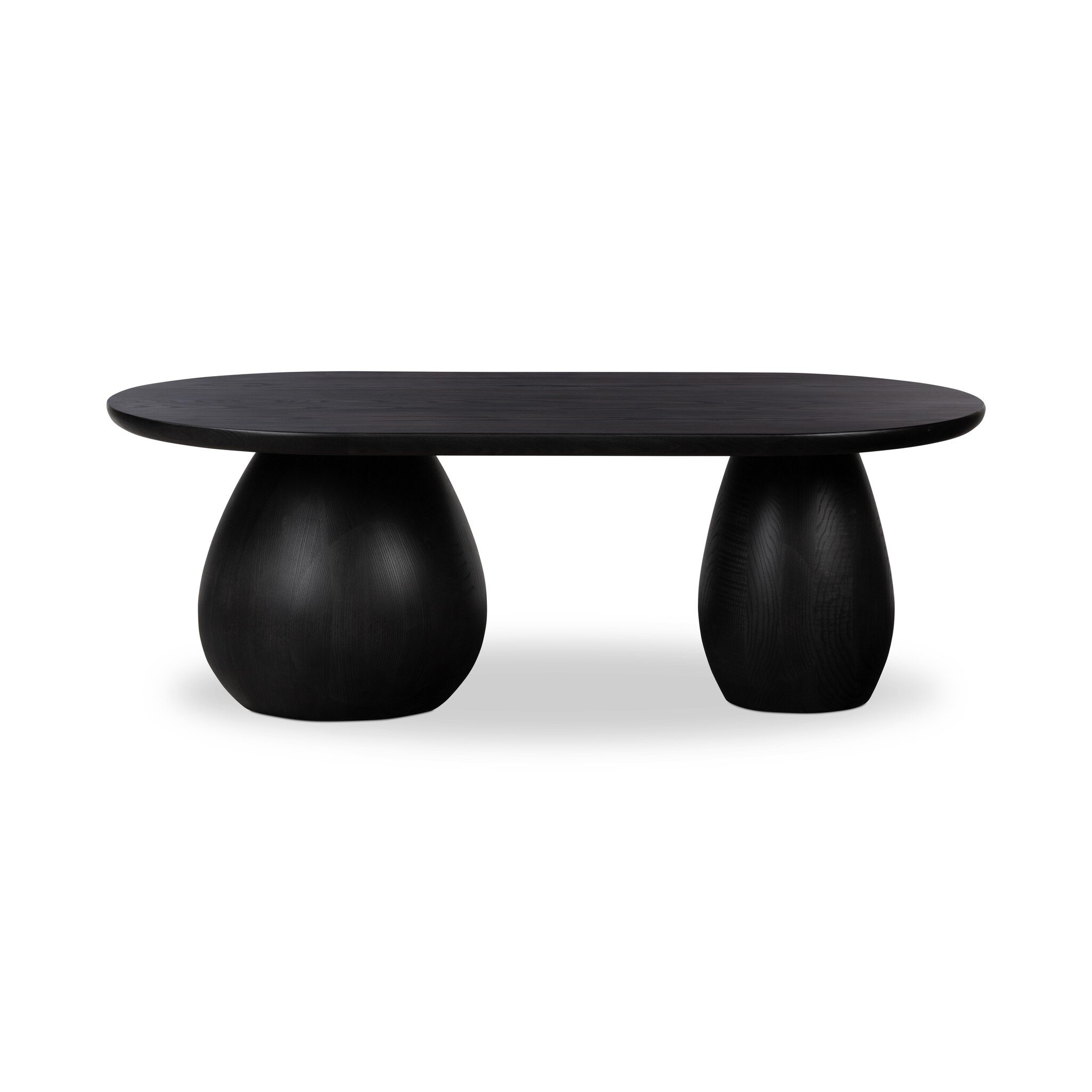 Four Hands Furniture Merla Wood Coffee Table-Black Wash Ash 230275-003