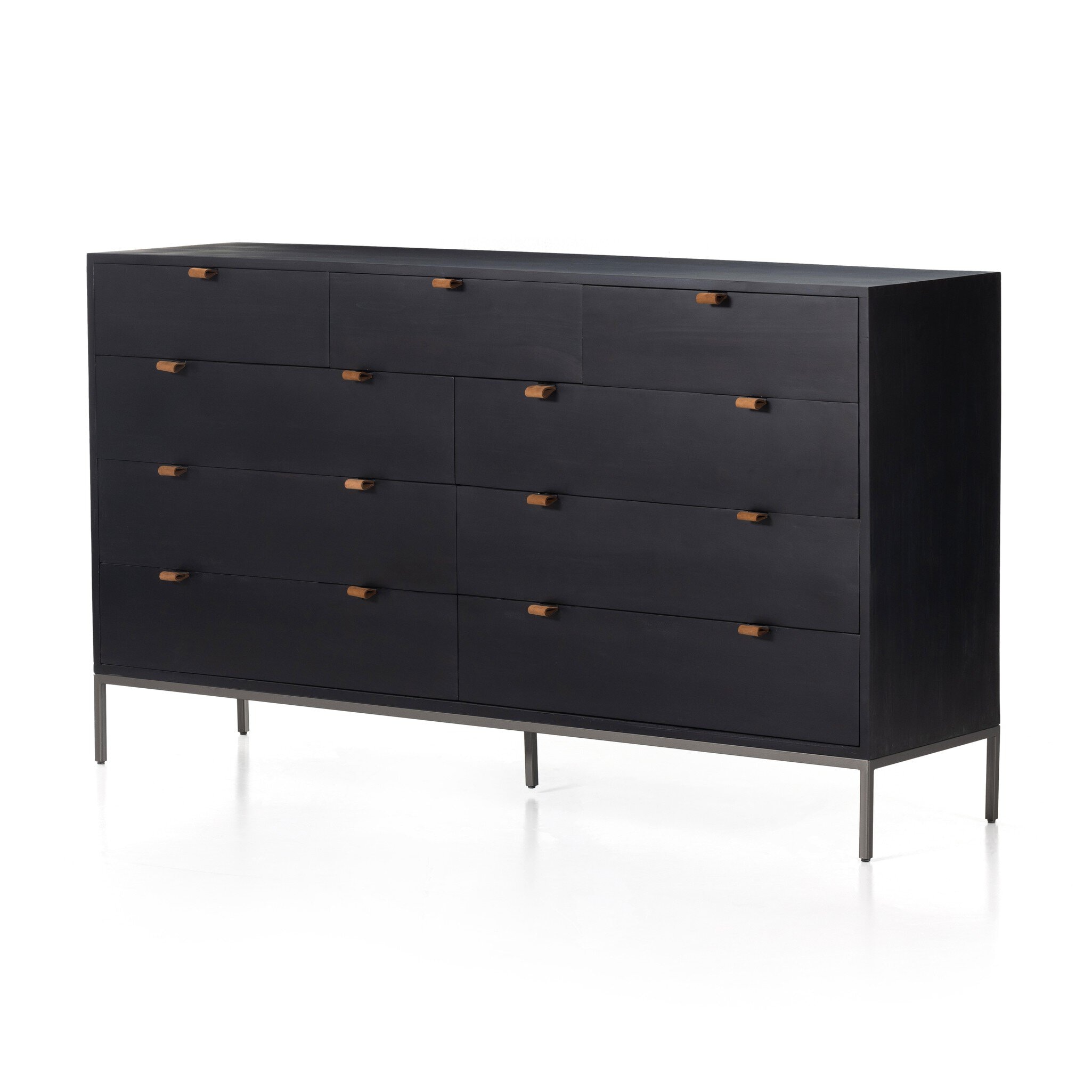 black 9 drawer bedroom dresser Garvee 9-Drawer Storage Bedroom Dresser TV Stand main image 1