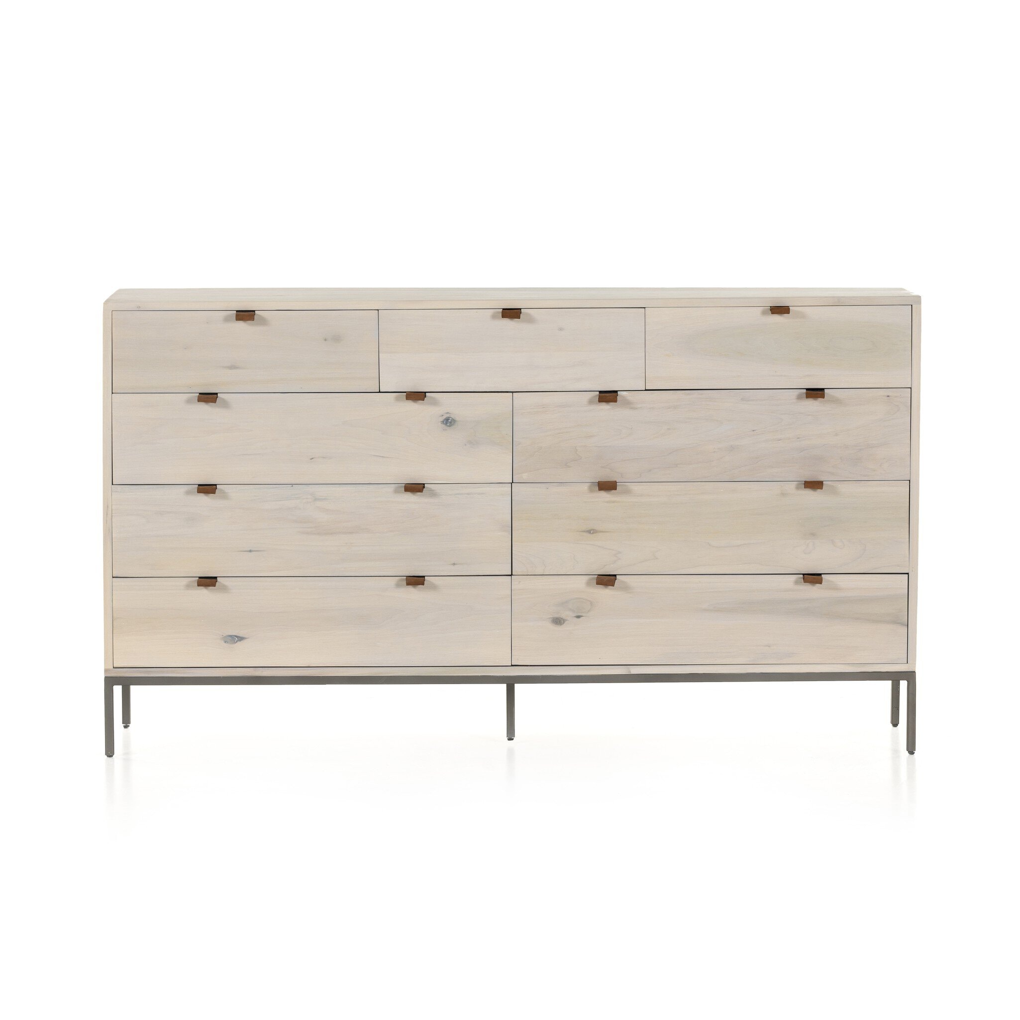 Four Hands Furniture Trey 9 Drawer Dresser-Dove Poplar 230300-003